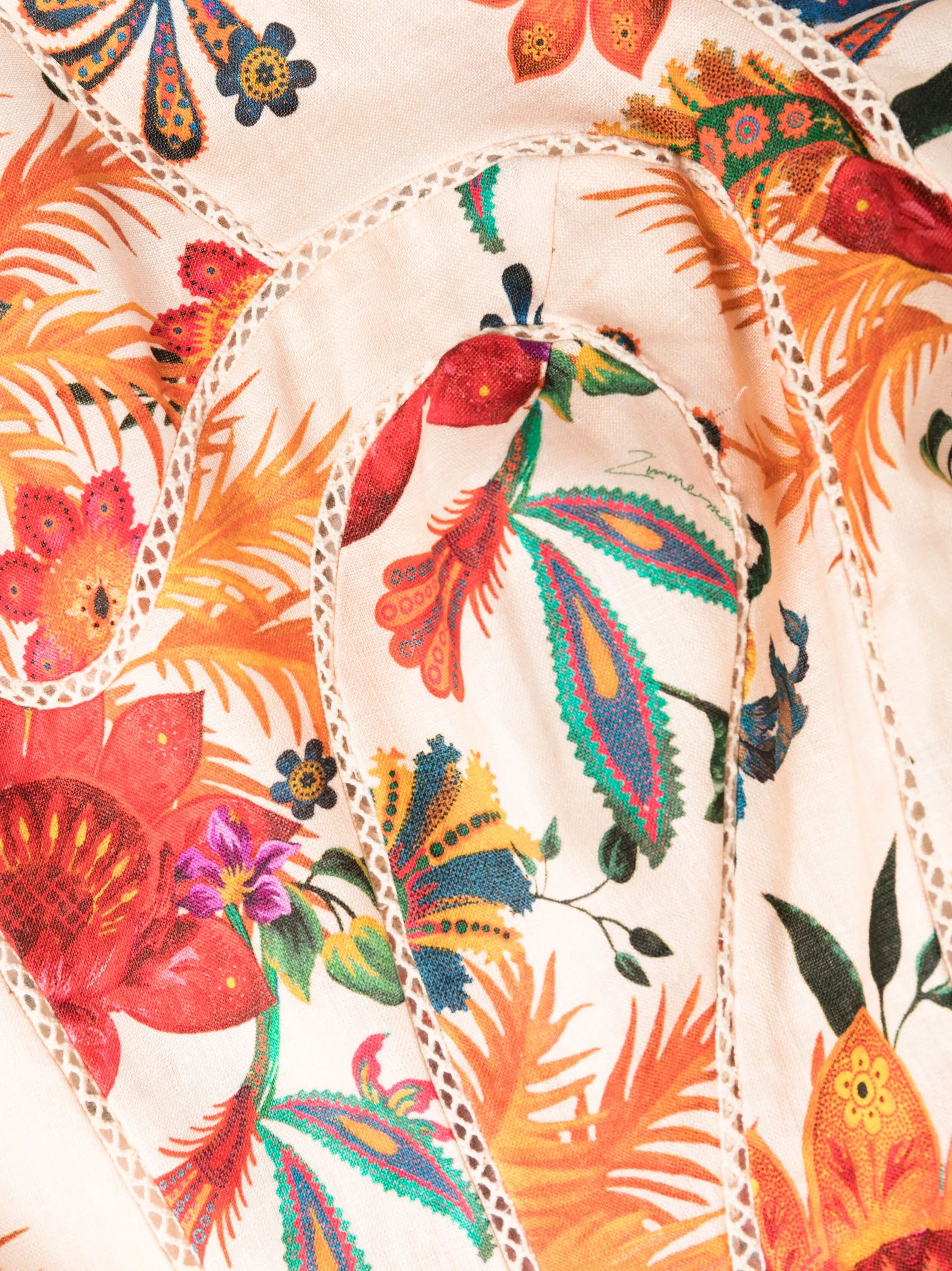 Ginger floral-print flared minidress