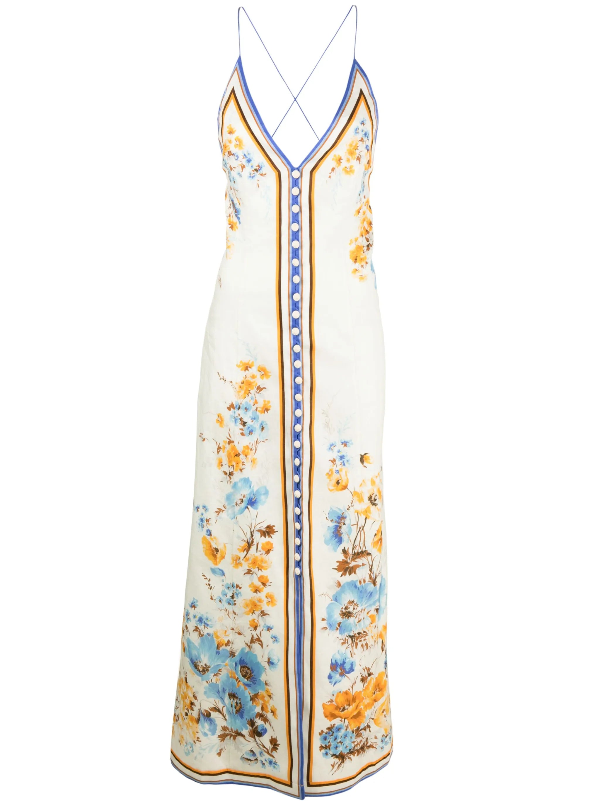 Halcyon linen midi dress