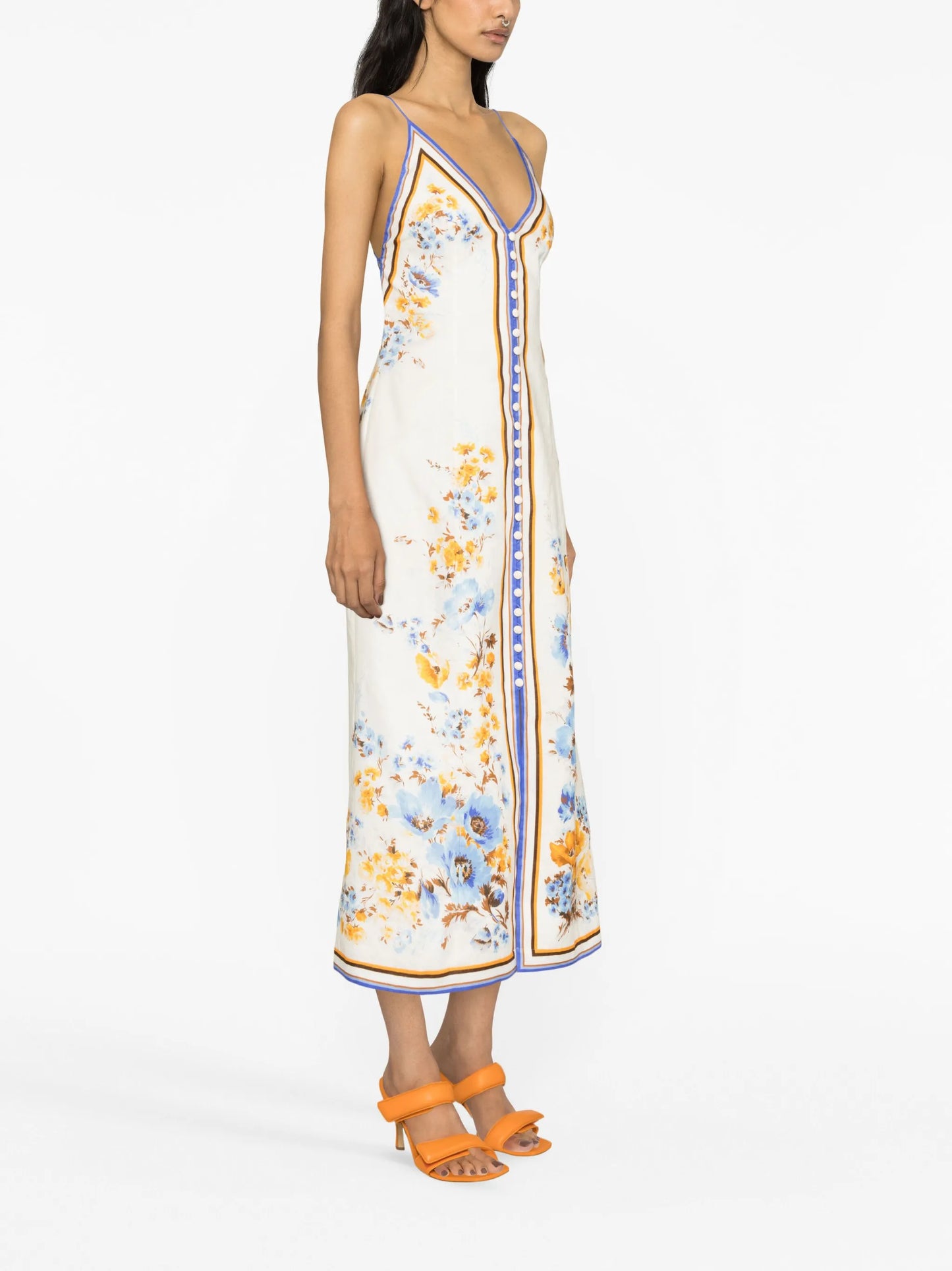 Halcyon linen midi dress