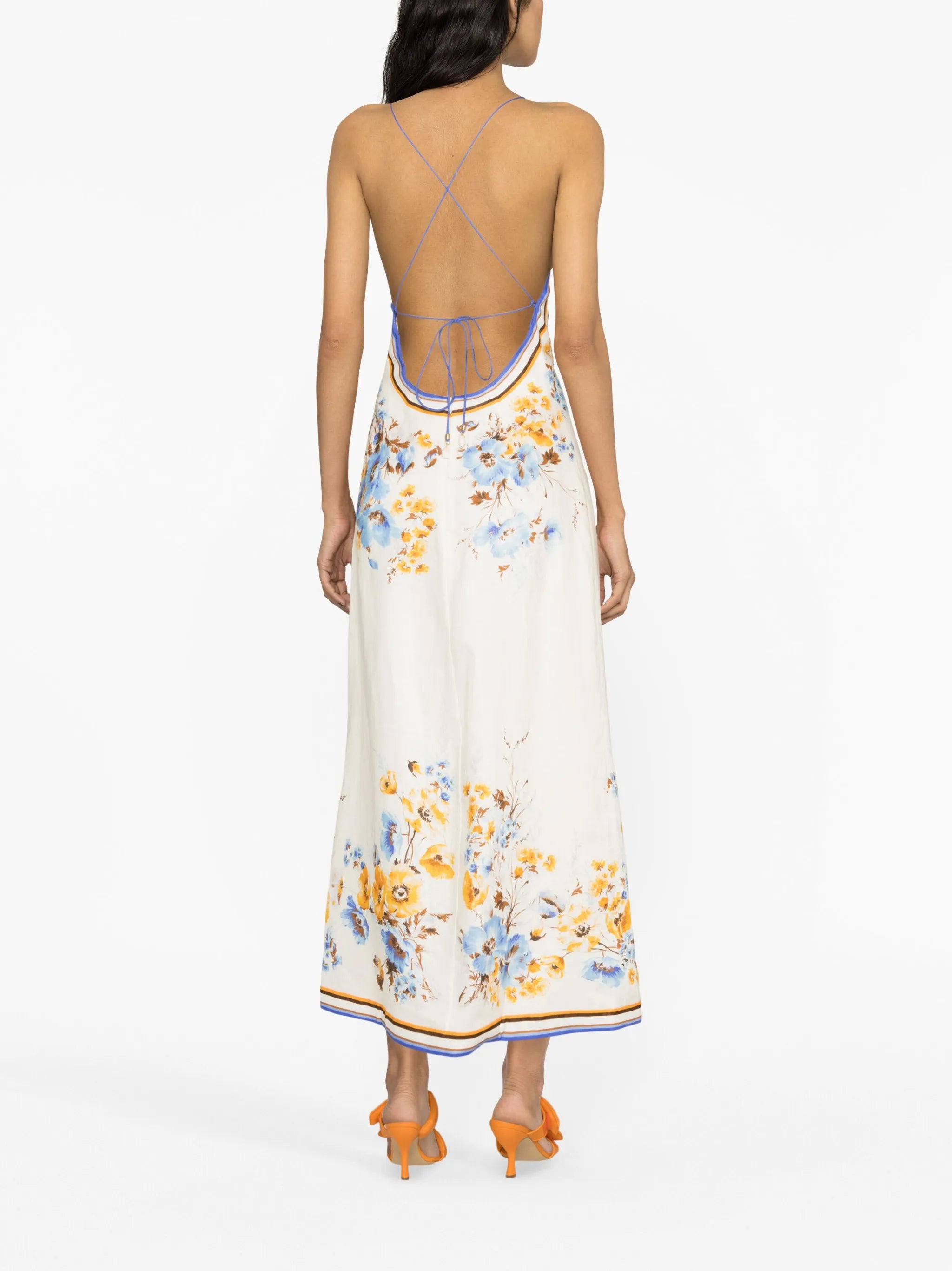 Halcyon linen midi dress