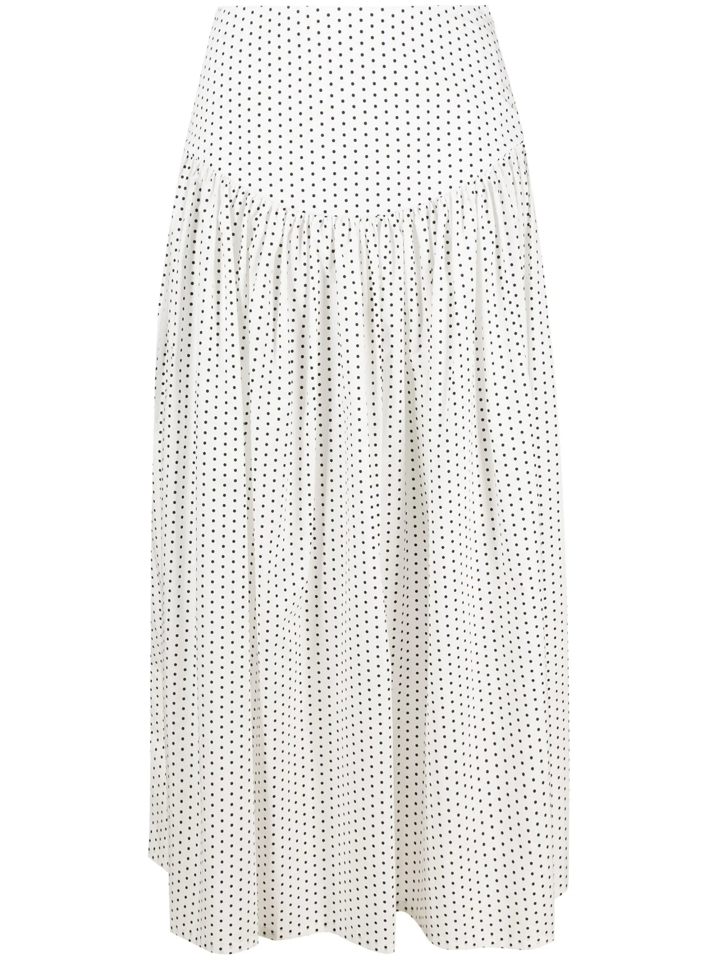 polka-dot midi skirt