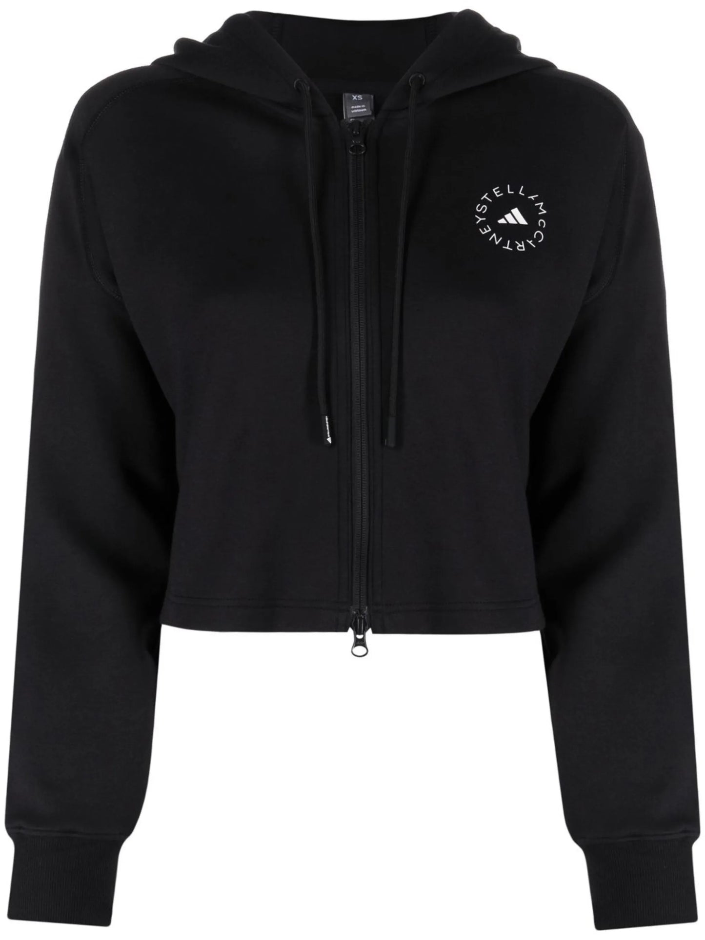 logo-print zip-up hoodie