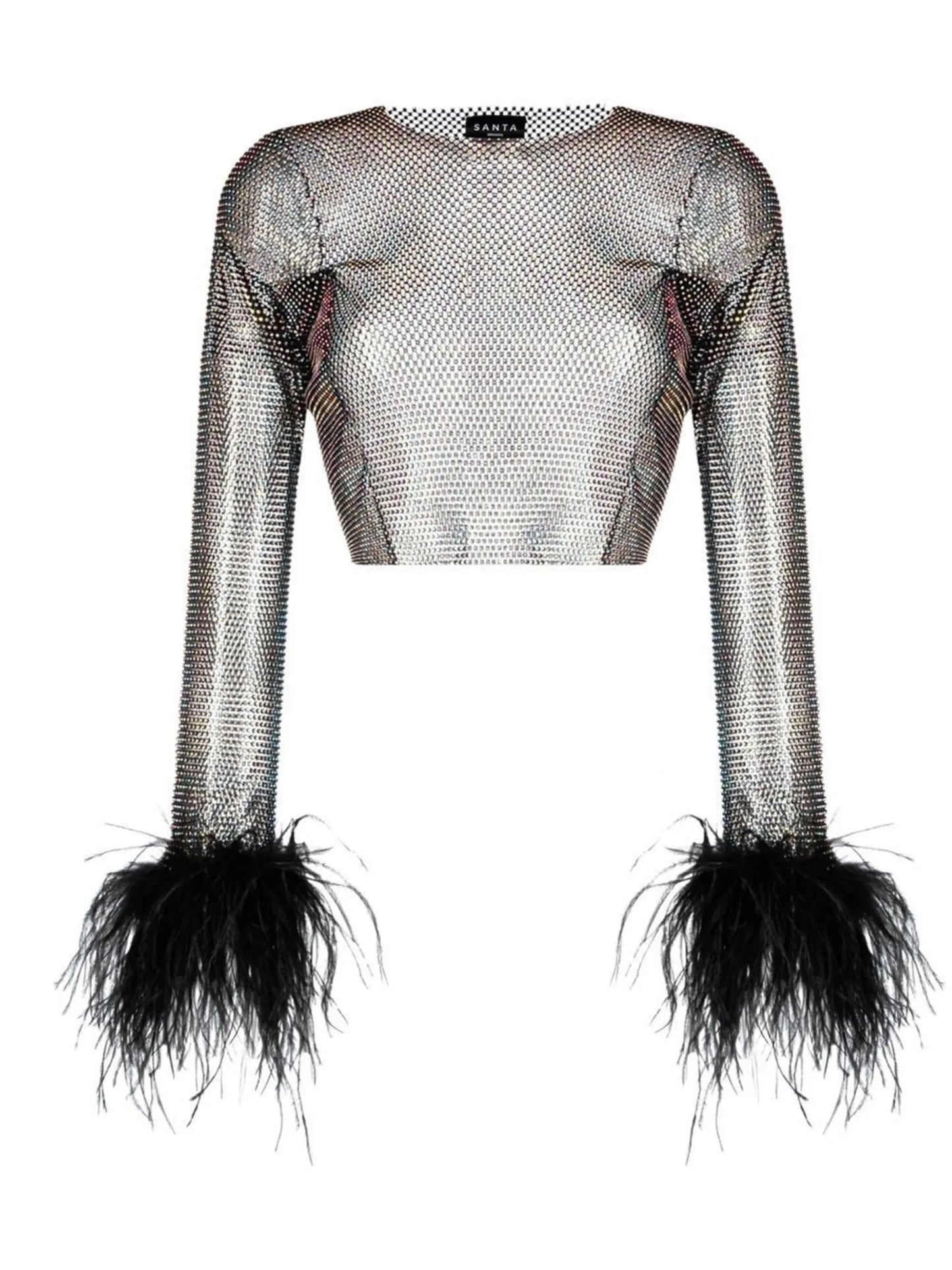 crystal feather top