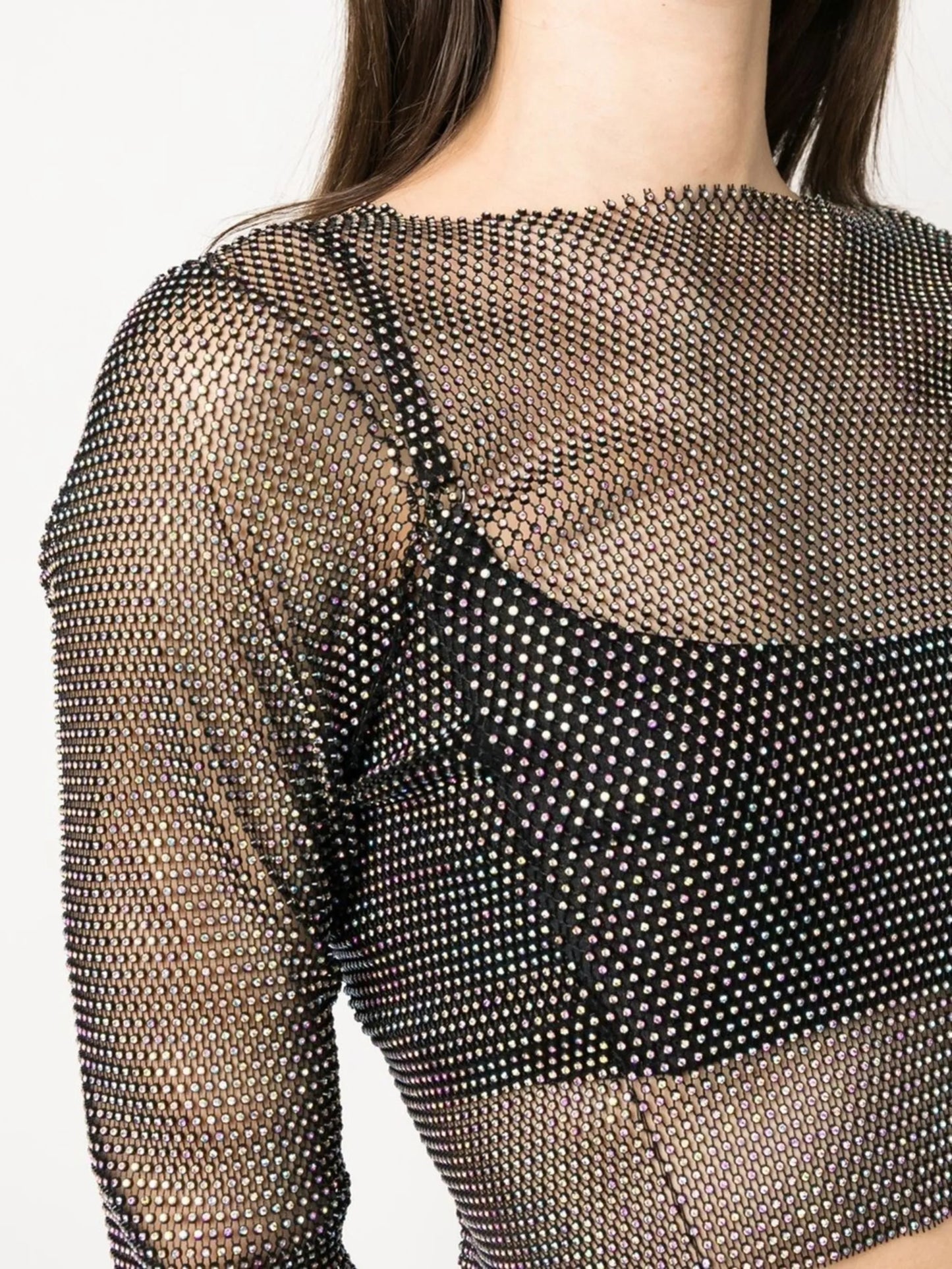 crystal feather top
