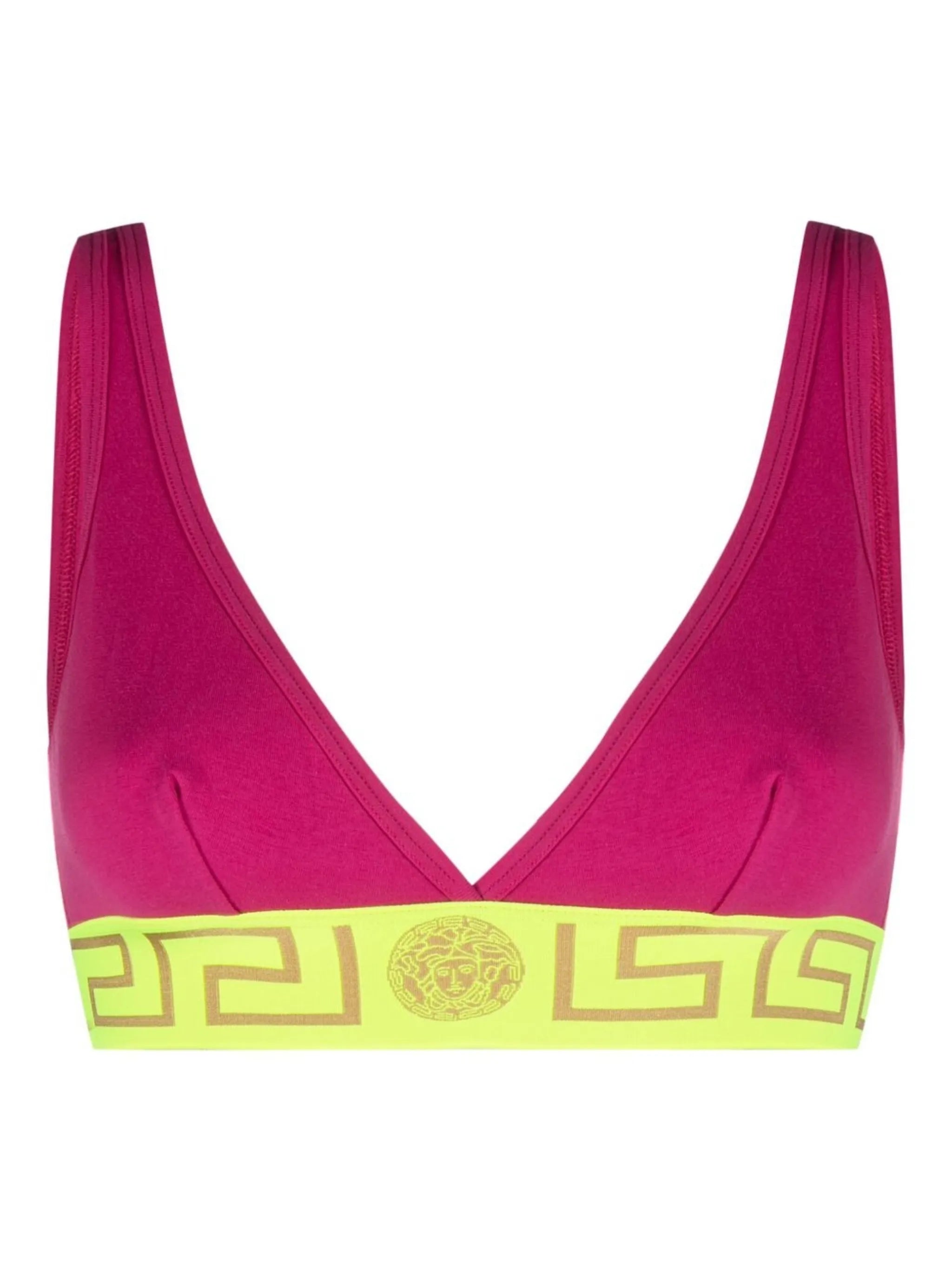 Greca-print bra