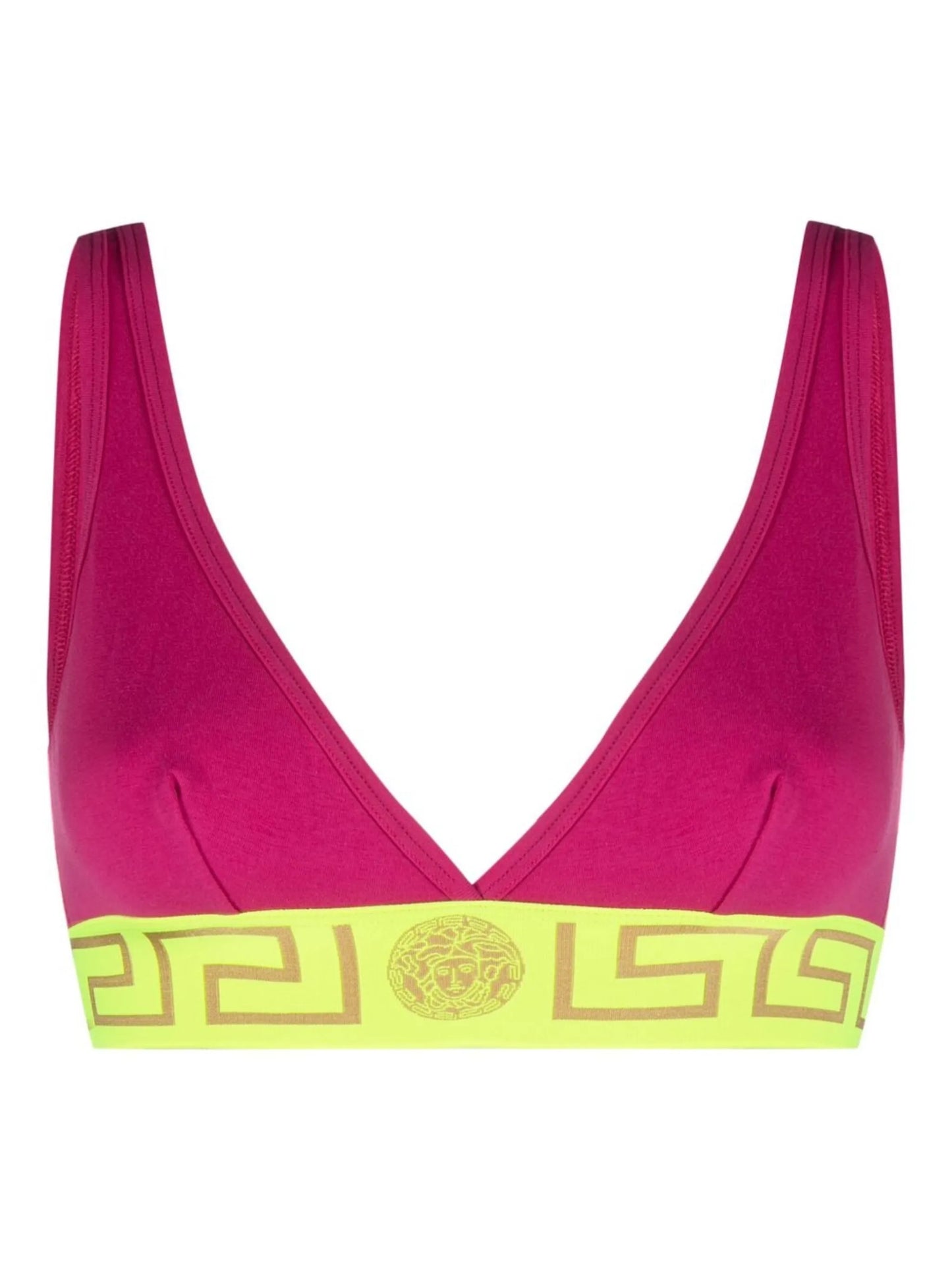 Greca-print bra