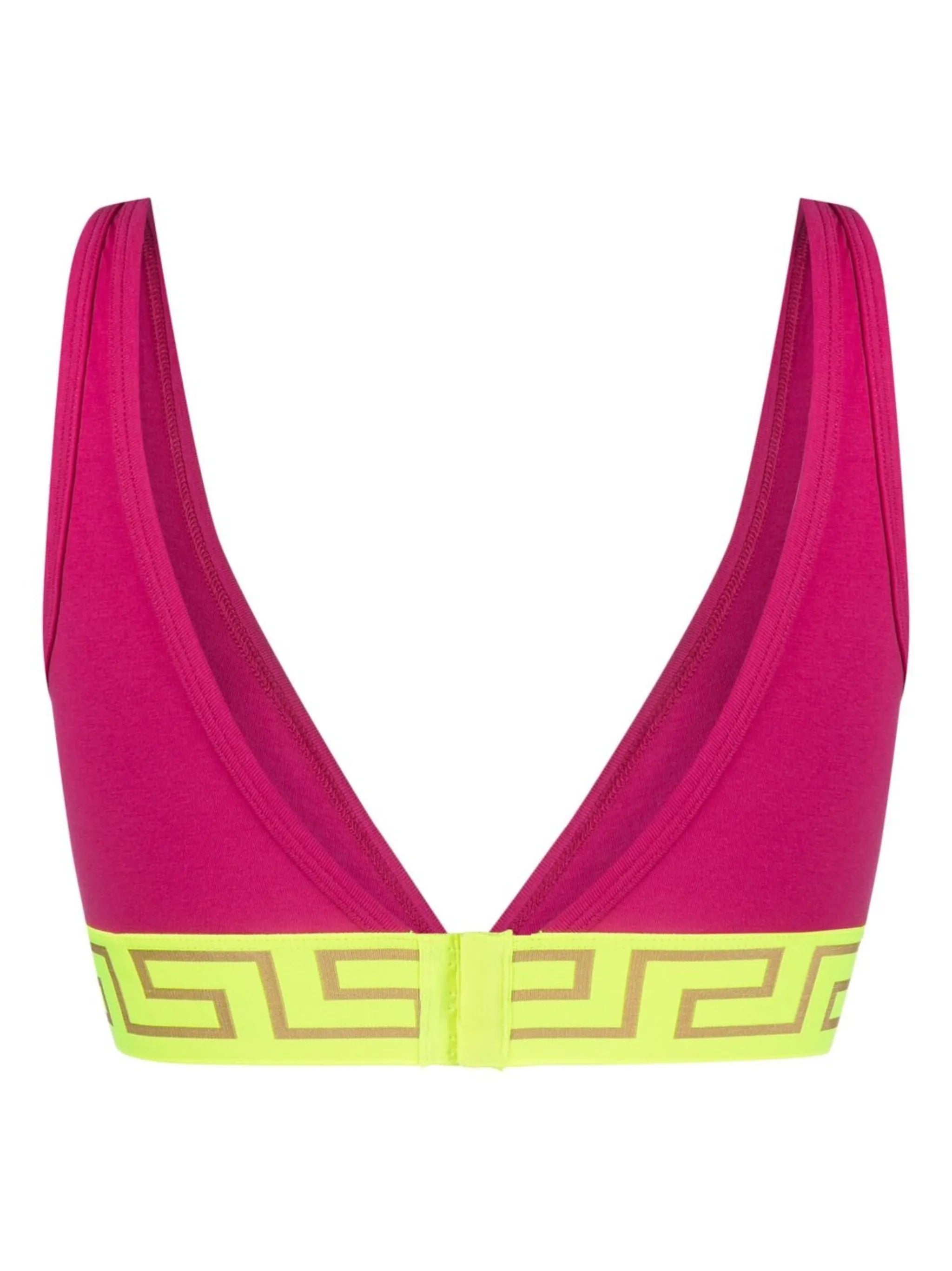 Greca-print bra