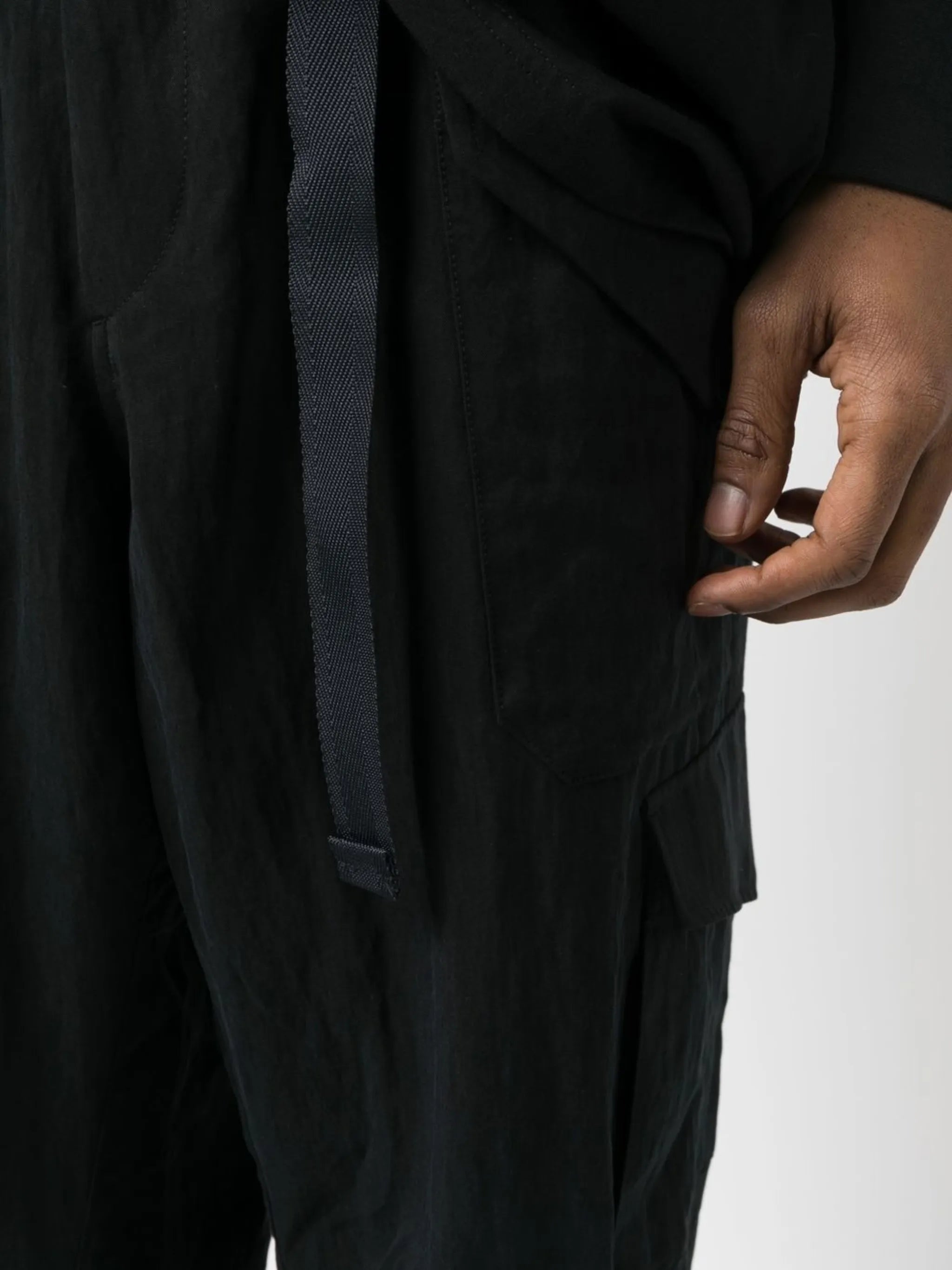 belted cargo trousers