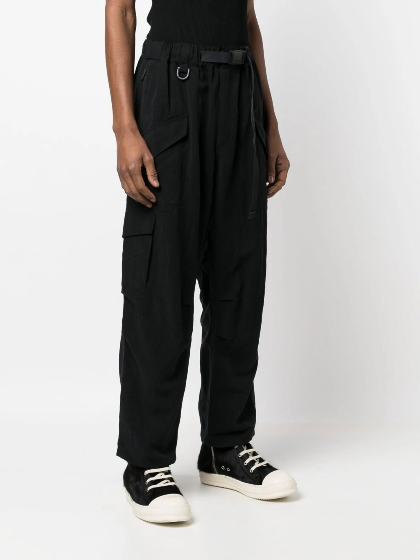 belted cargo trousers