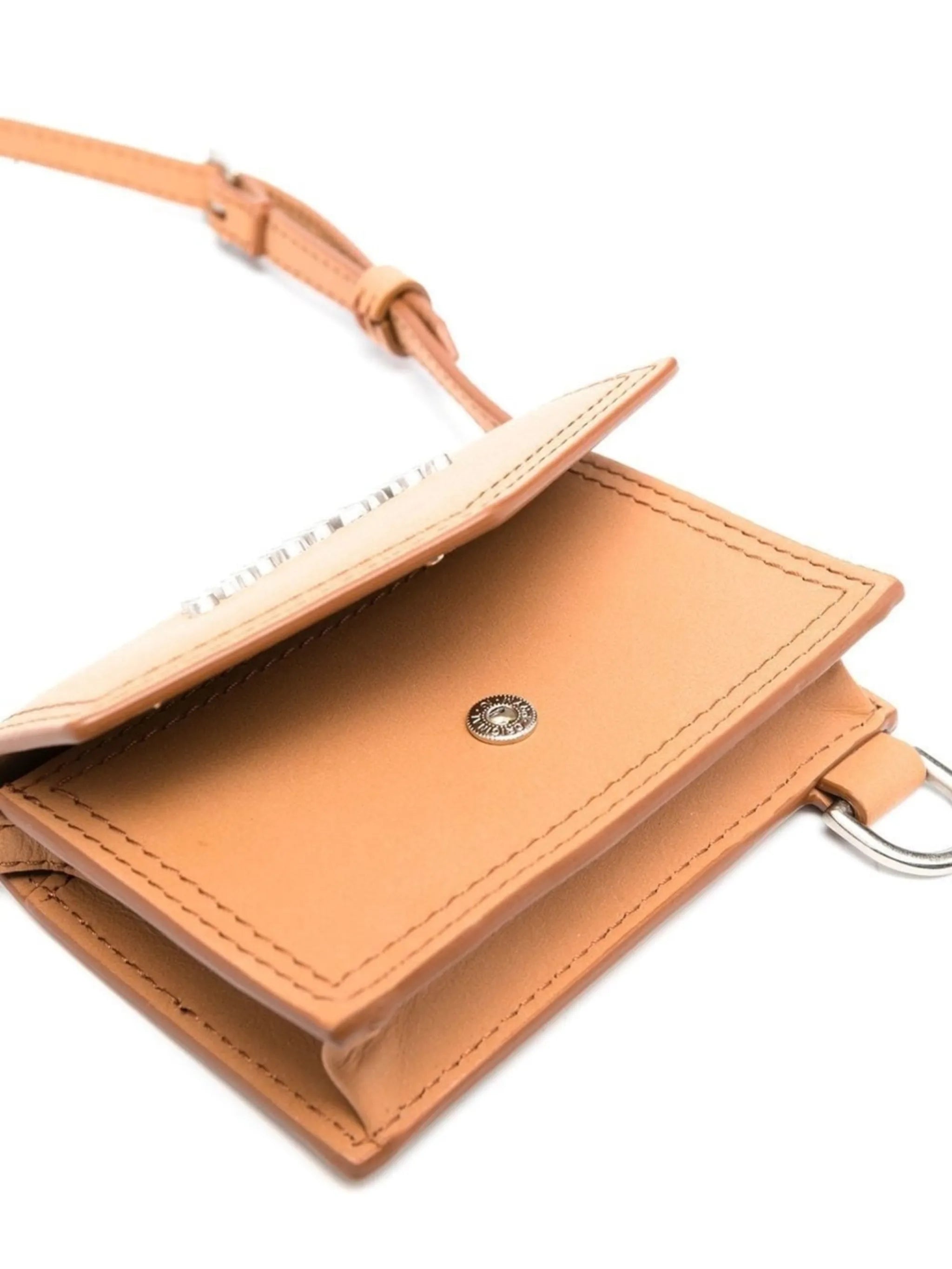 logo-plaque leather wallet