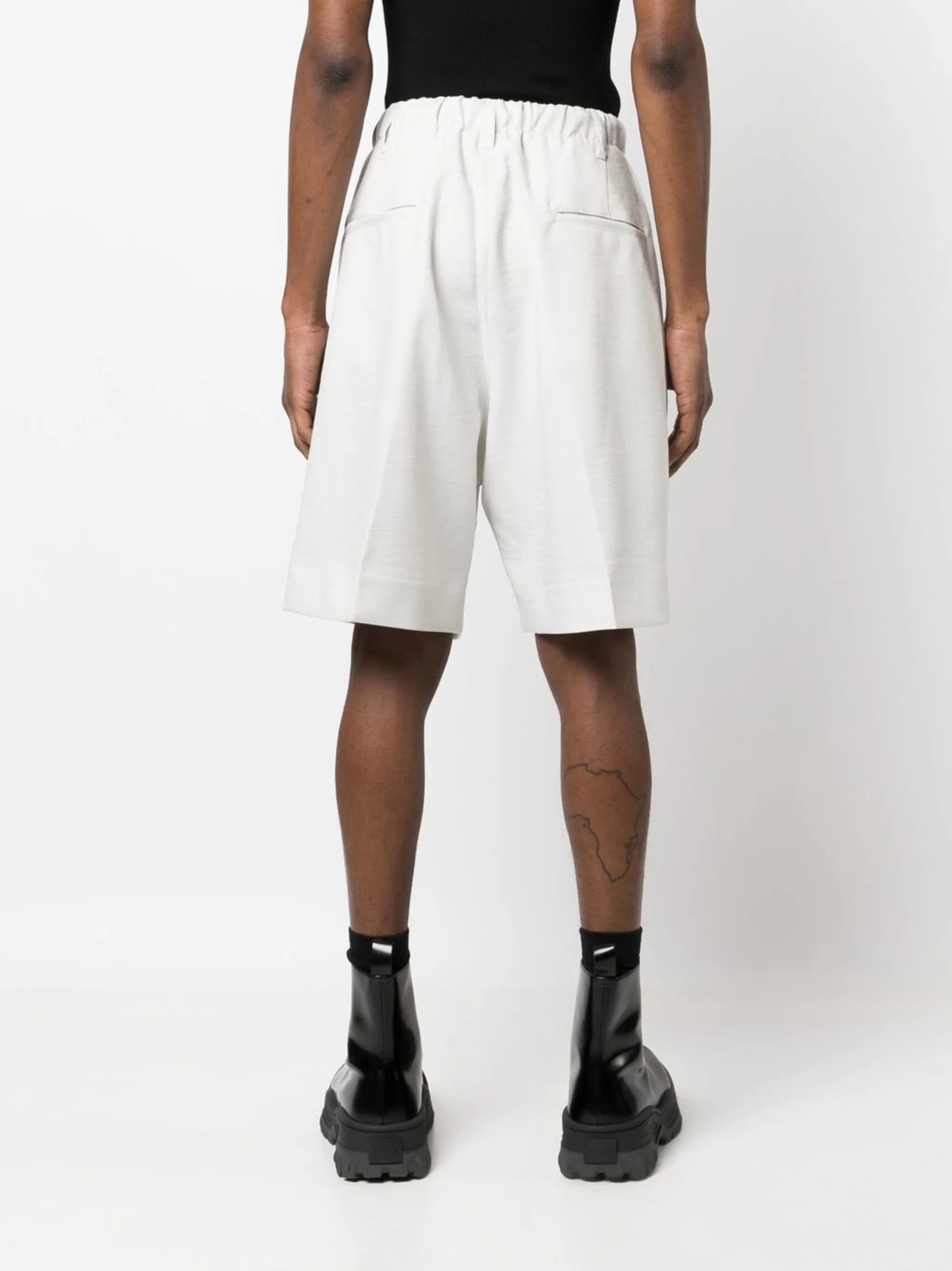side-stripe cotton shorts