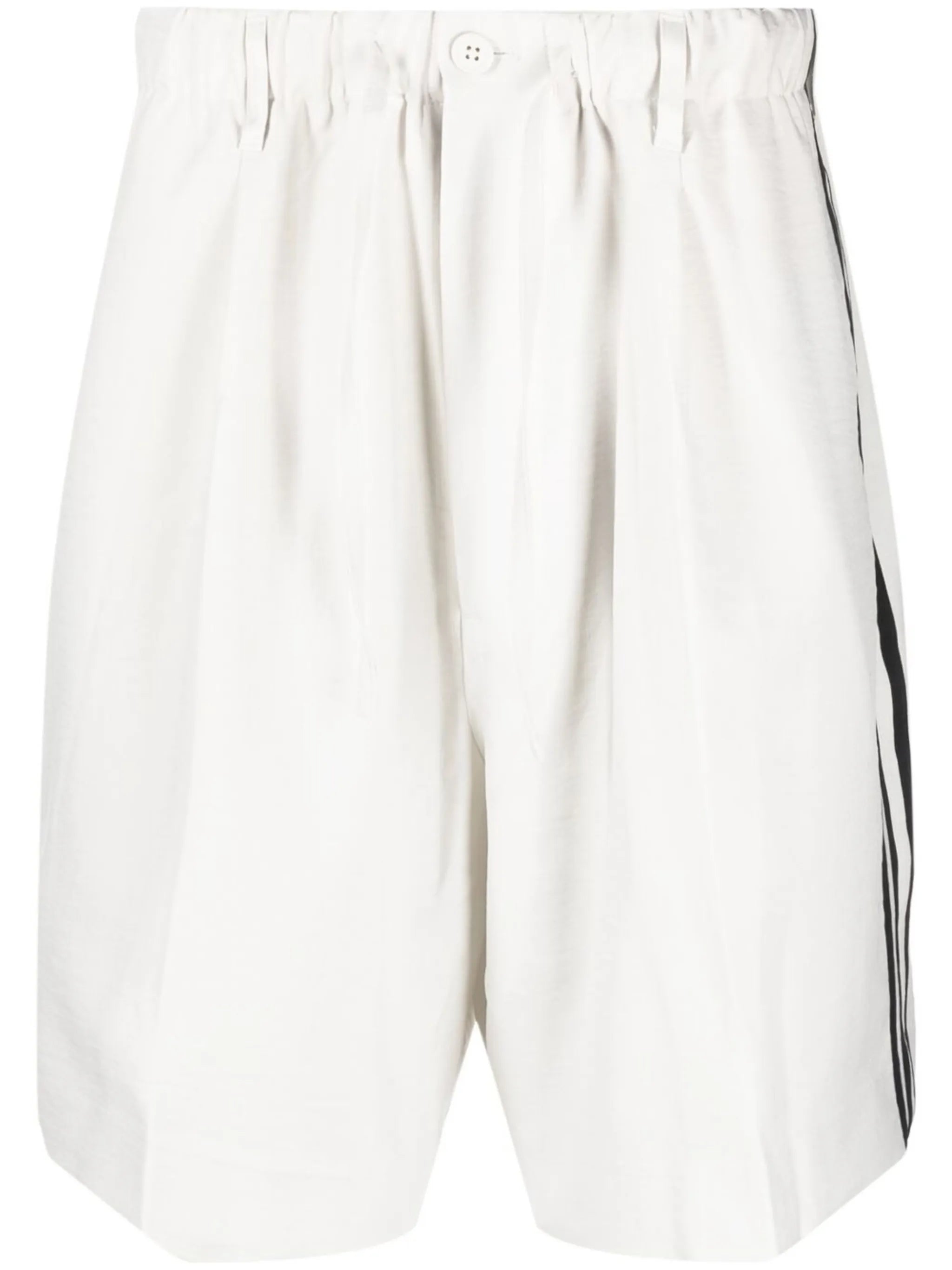 side-stripe cotton shorts