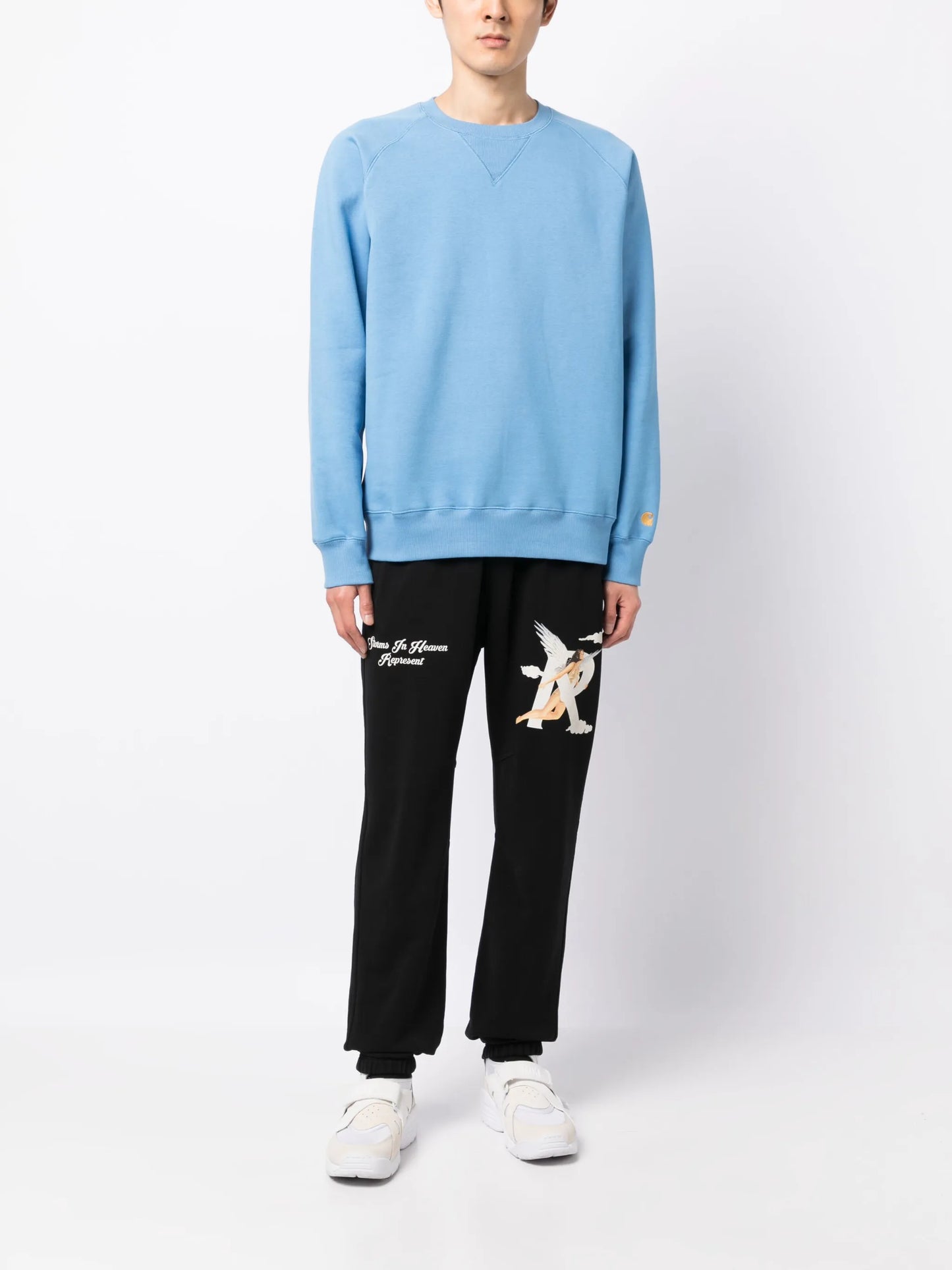 logo-print cotton track pants