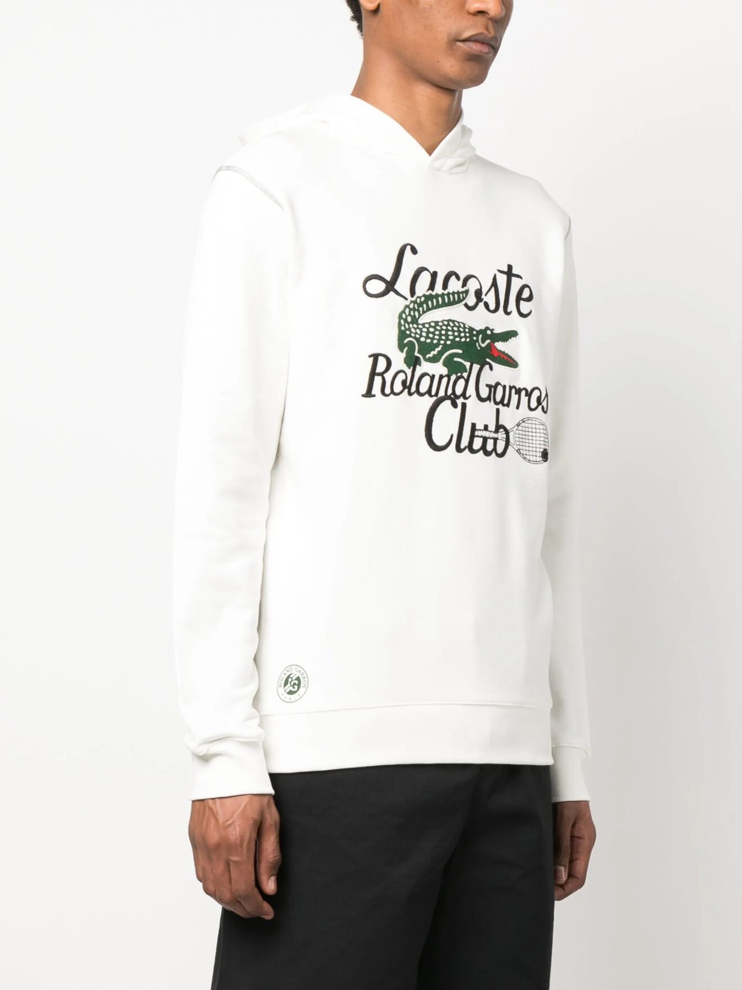logo-embroidery cotton hoodie