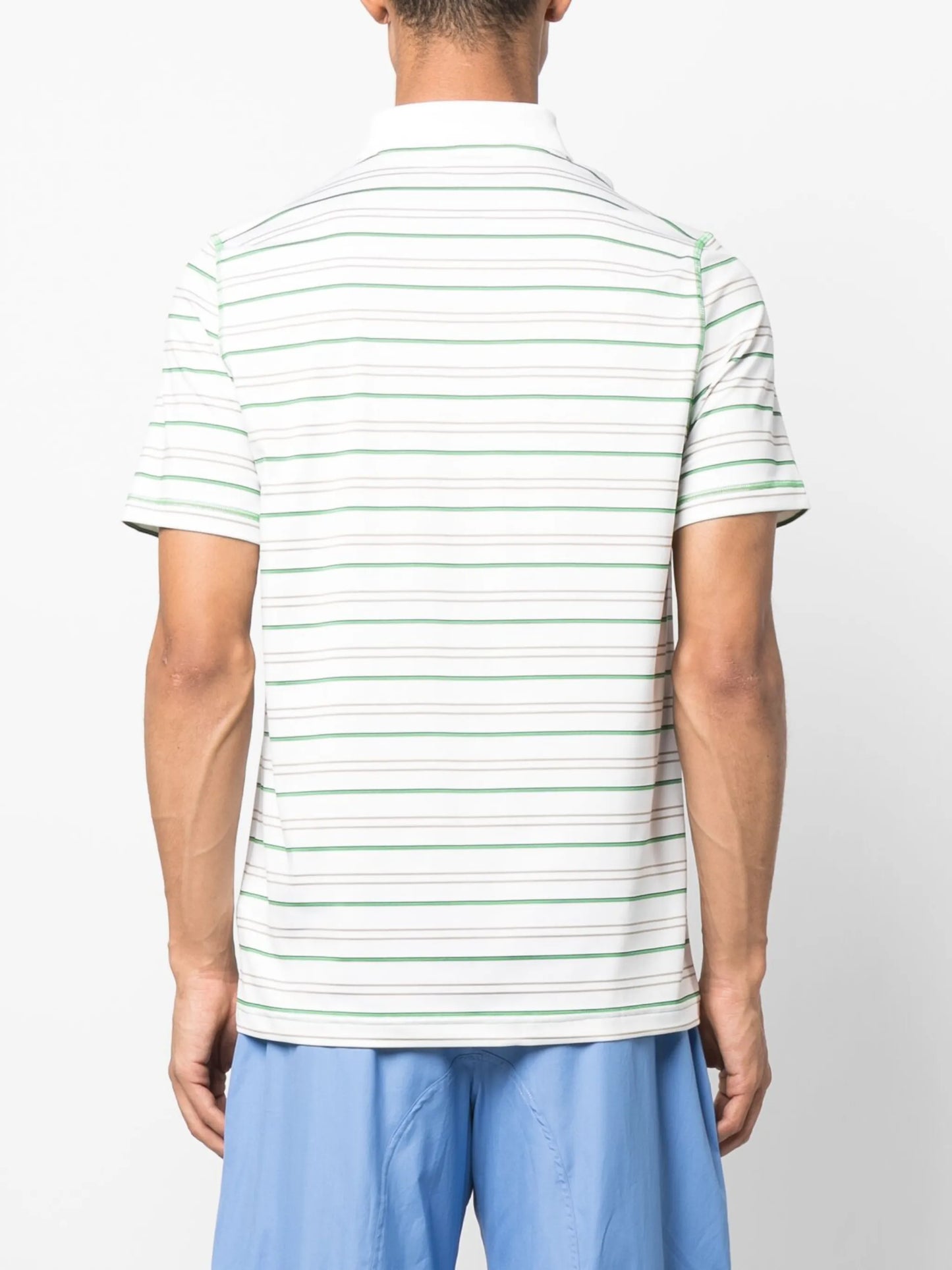 short-sleeve striped polo shirt