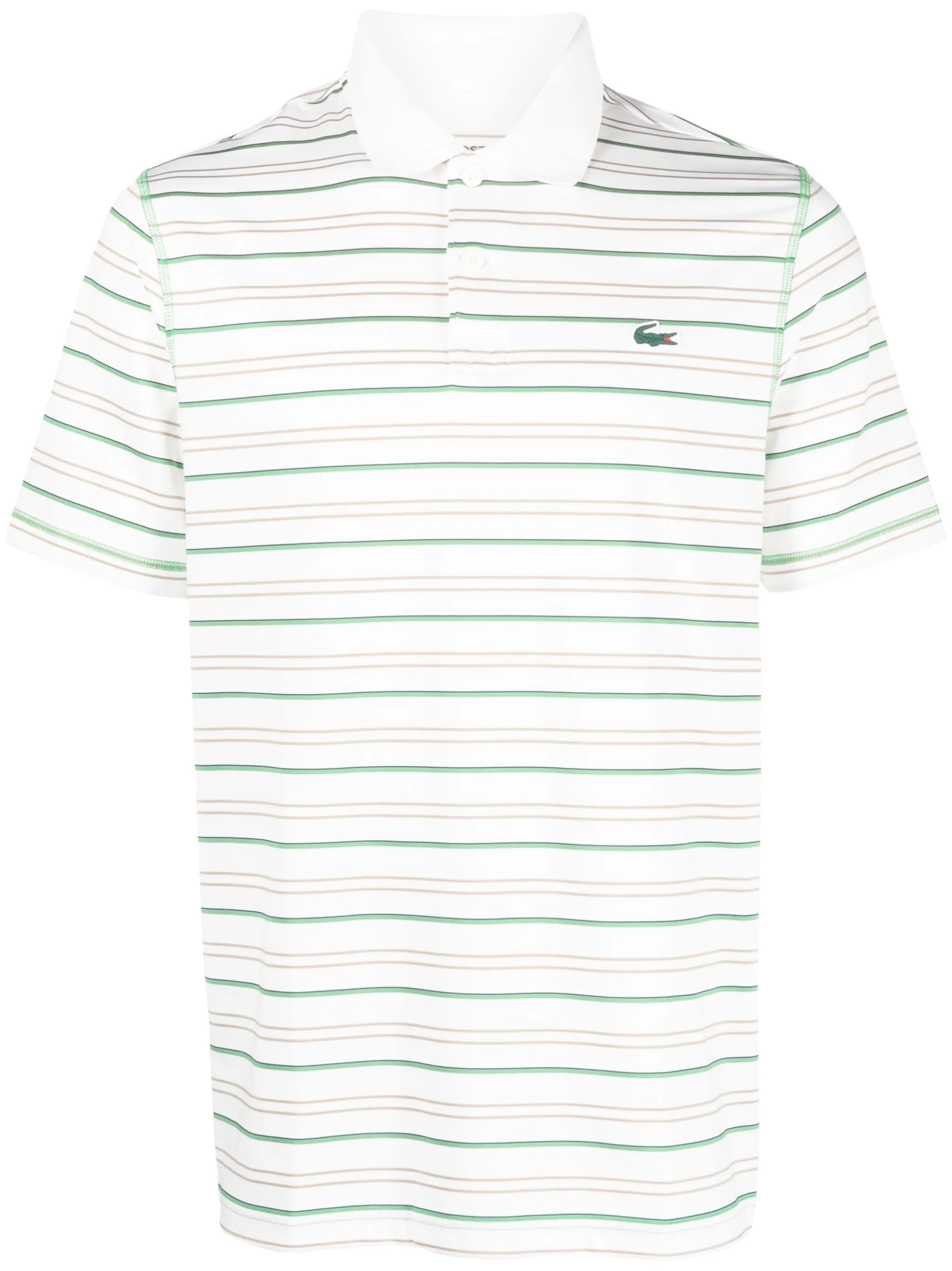 short-sleeve striped polo shirt