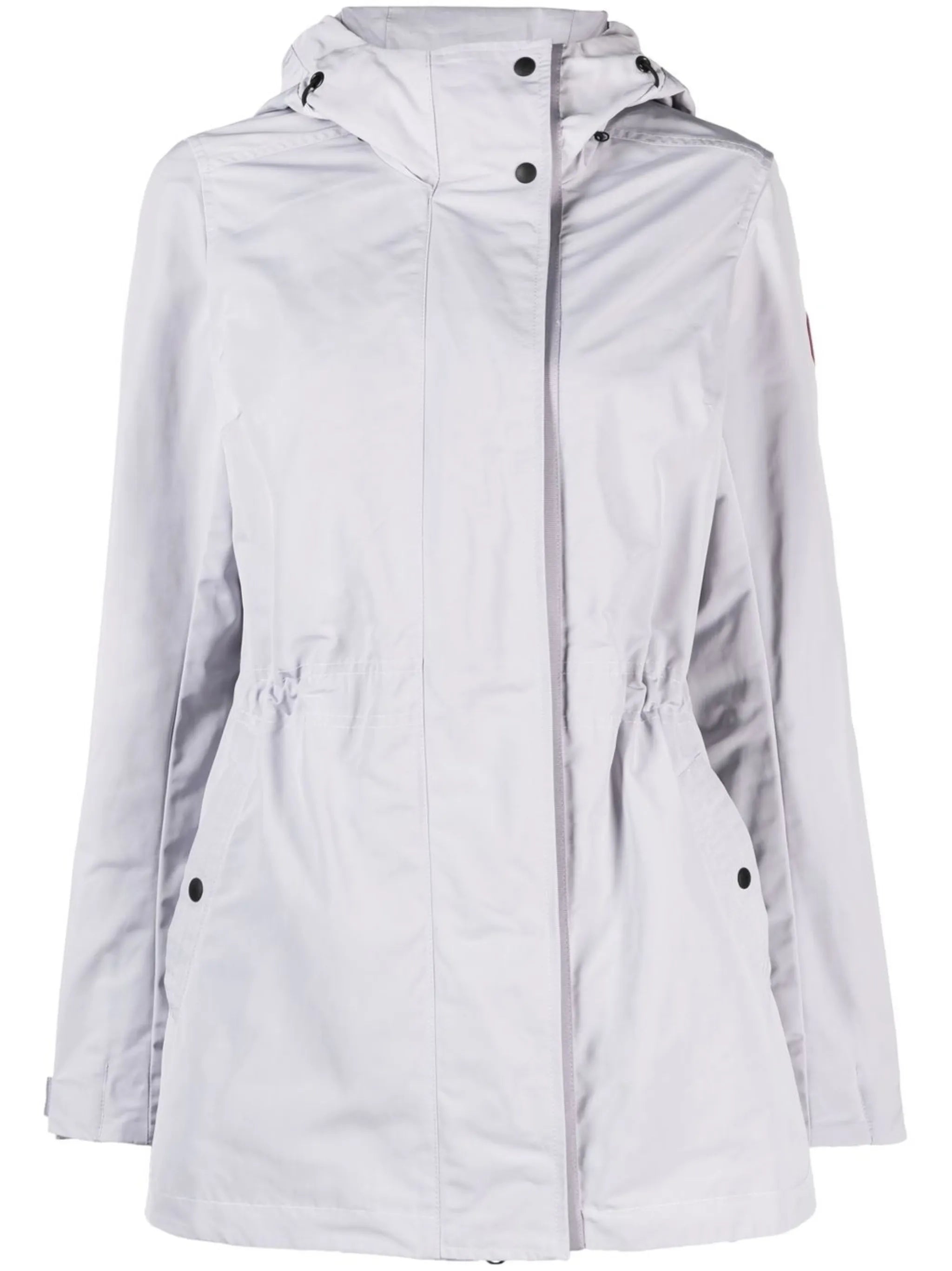 logo-patch hooded coat