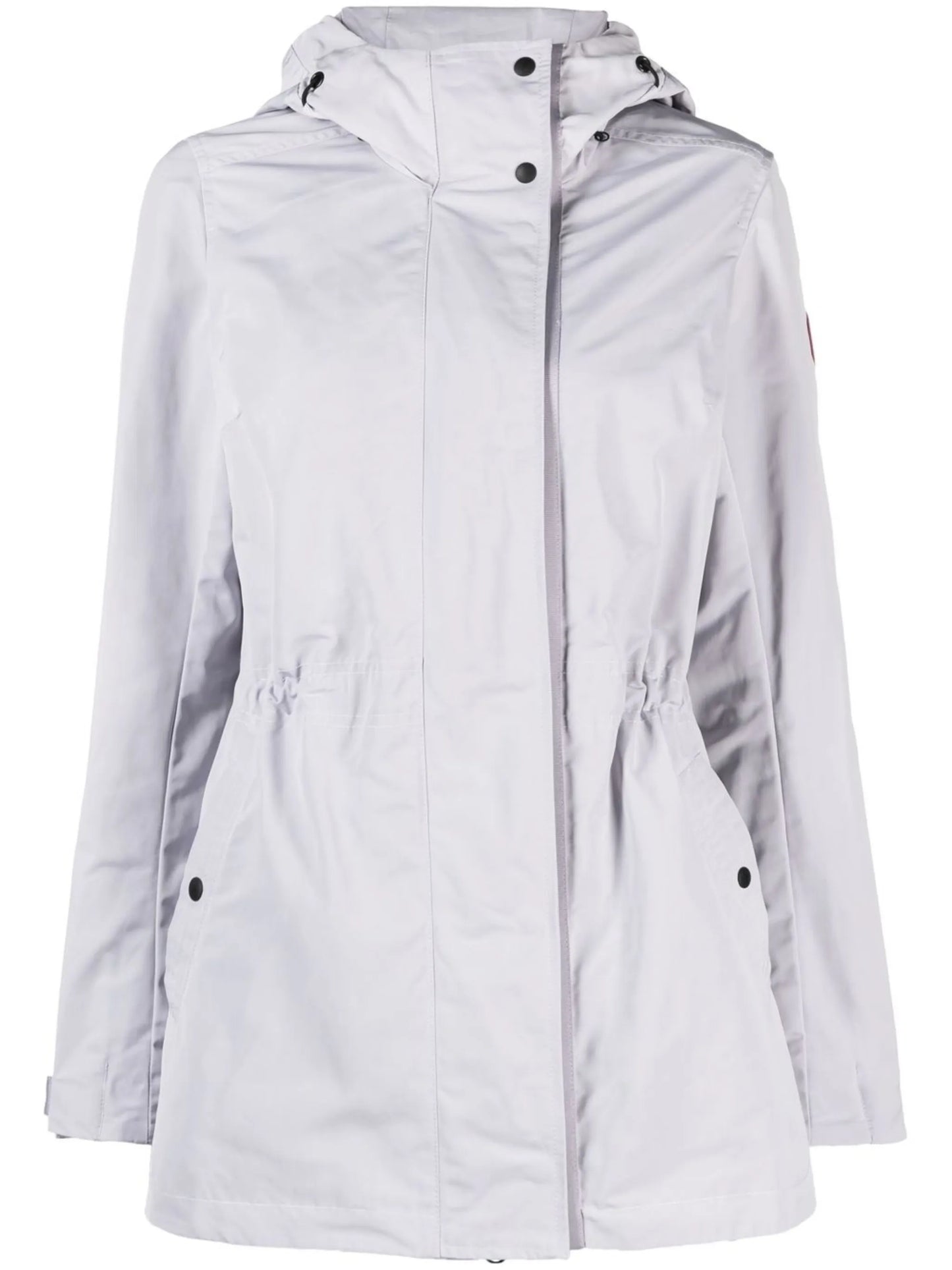logo-patch hooded coat