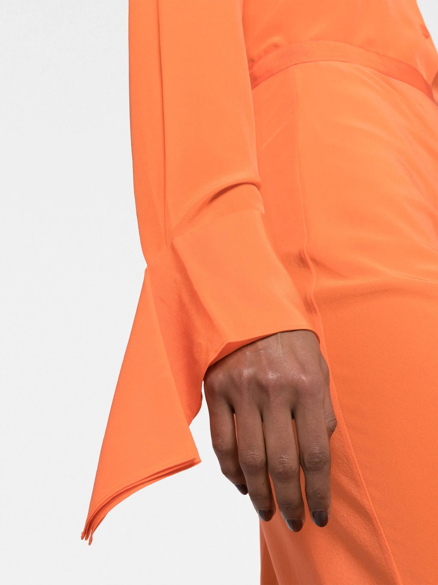 draped silk shirt