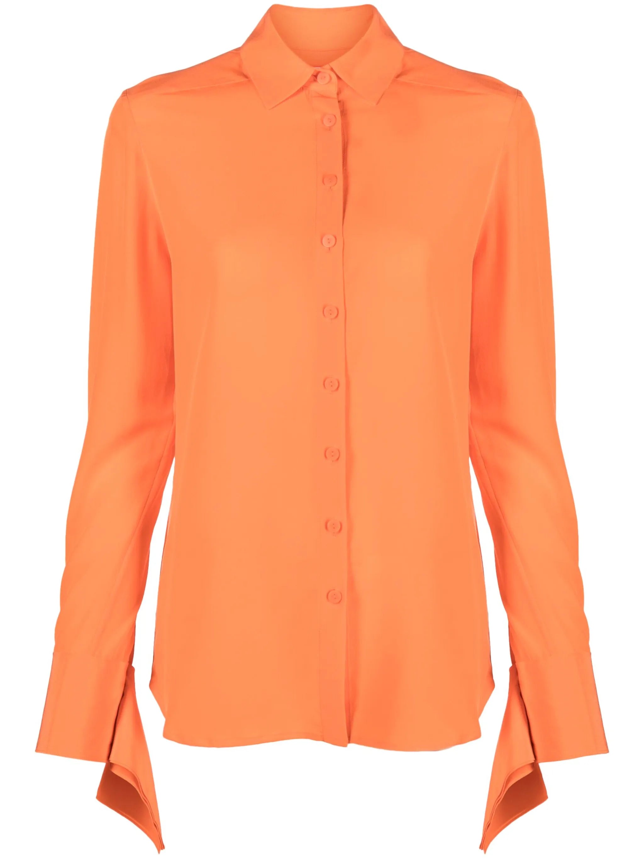 draped silk shirt
