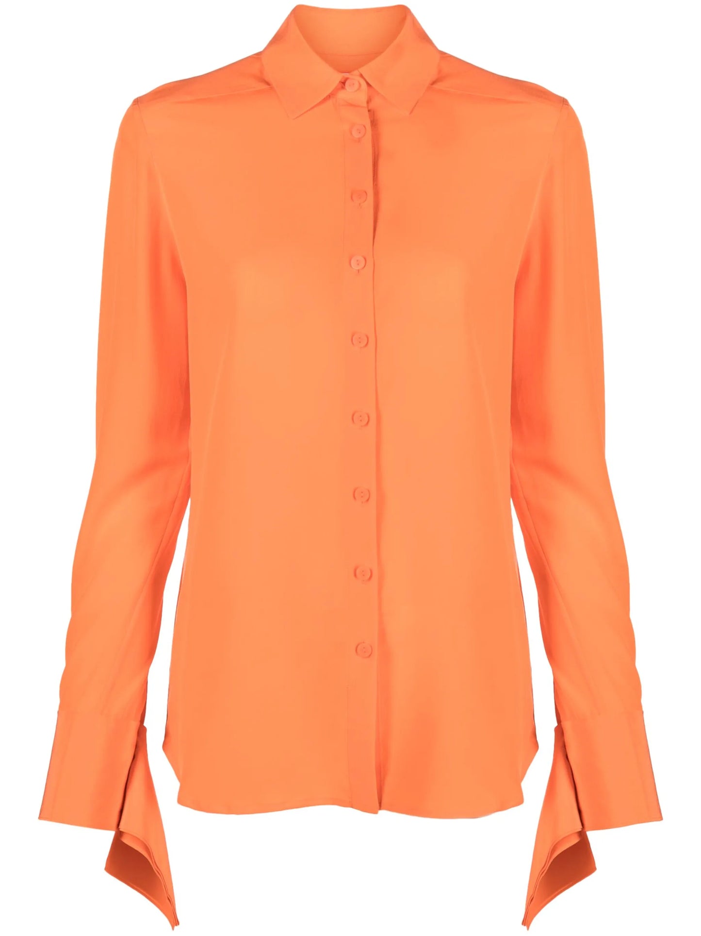 draped silk shirt