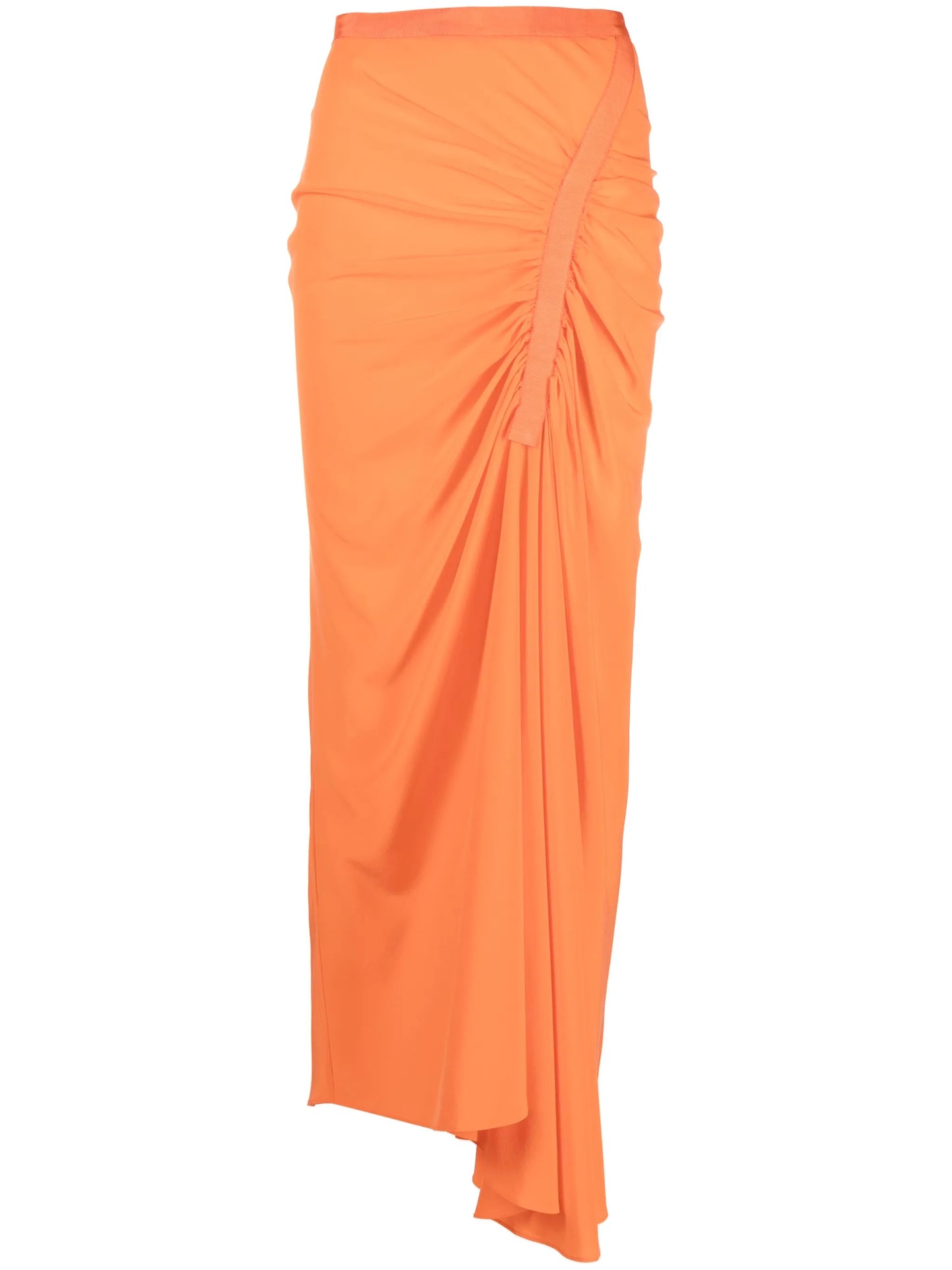 ruched maxi skirt