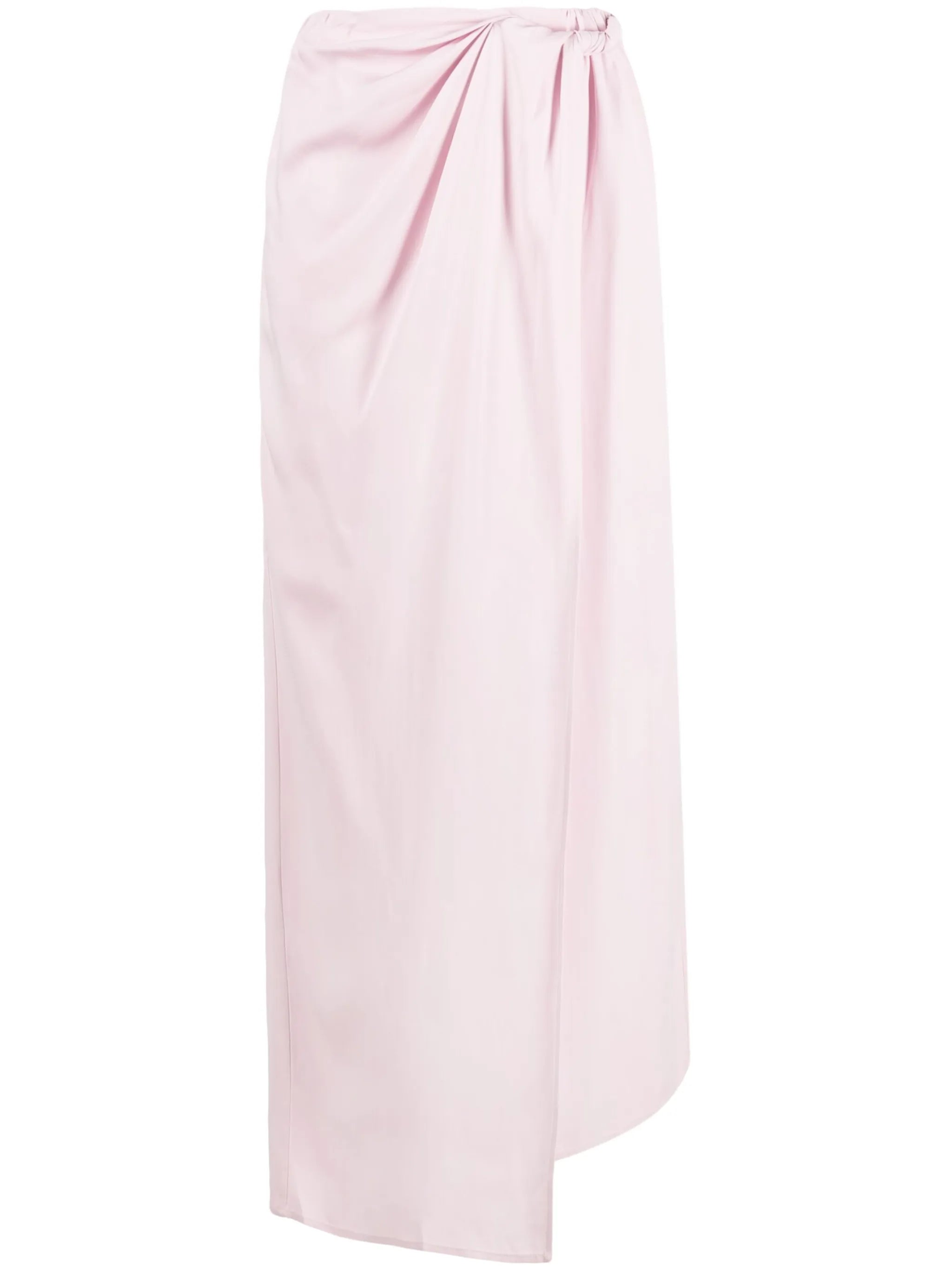 twist-detail asymmetric skirt