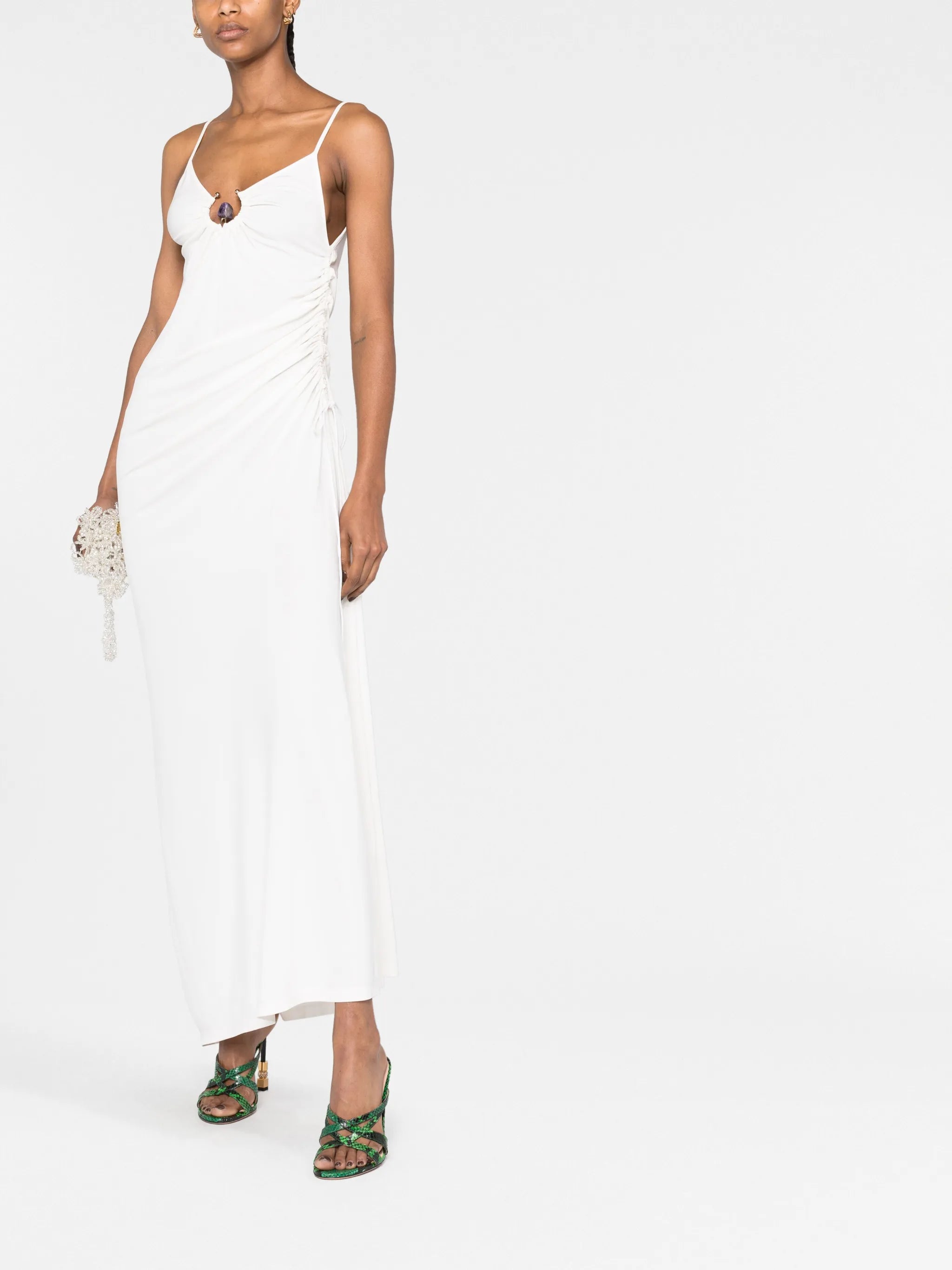 Duality Orbit ruched maxi dress