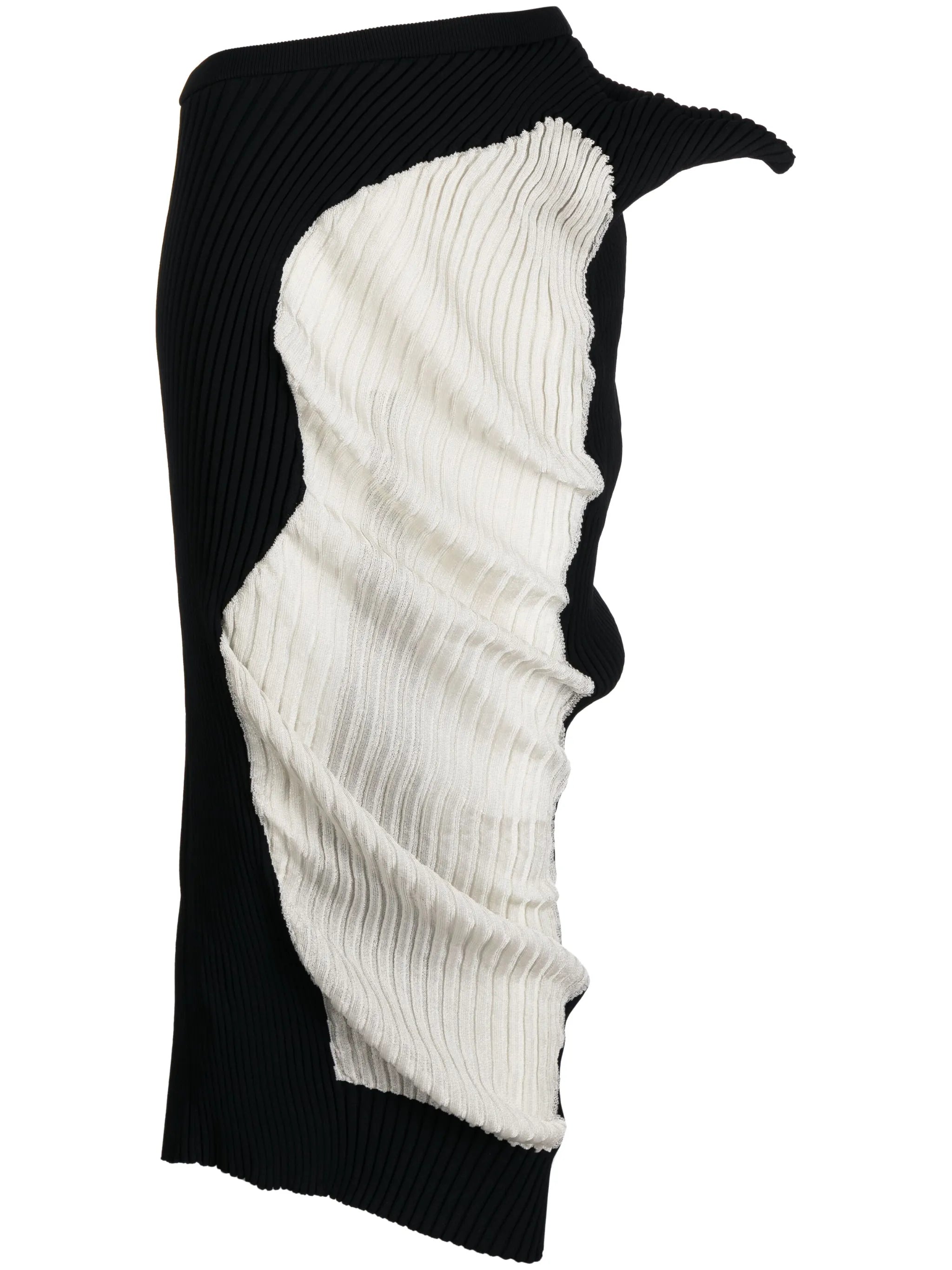 draped knitted midi skirt