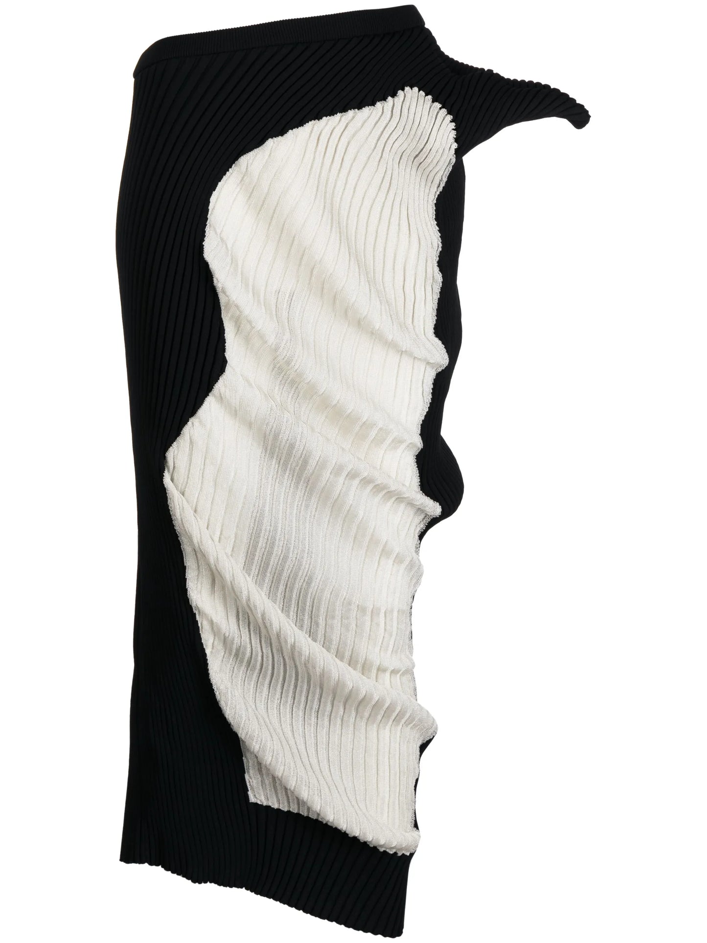 draped knitted midi skirt
