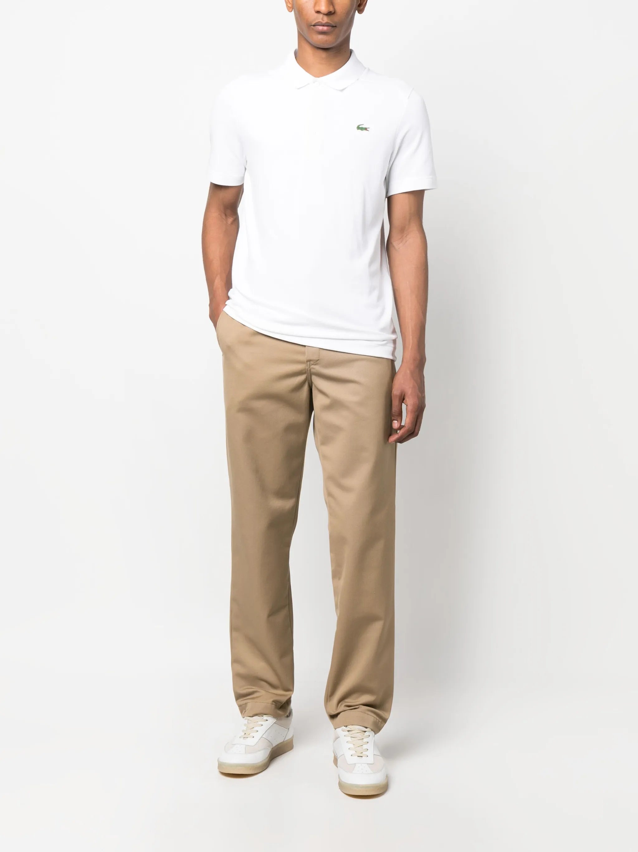 logo-patch short-sleeve polo shirt
