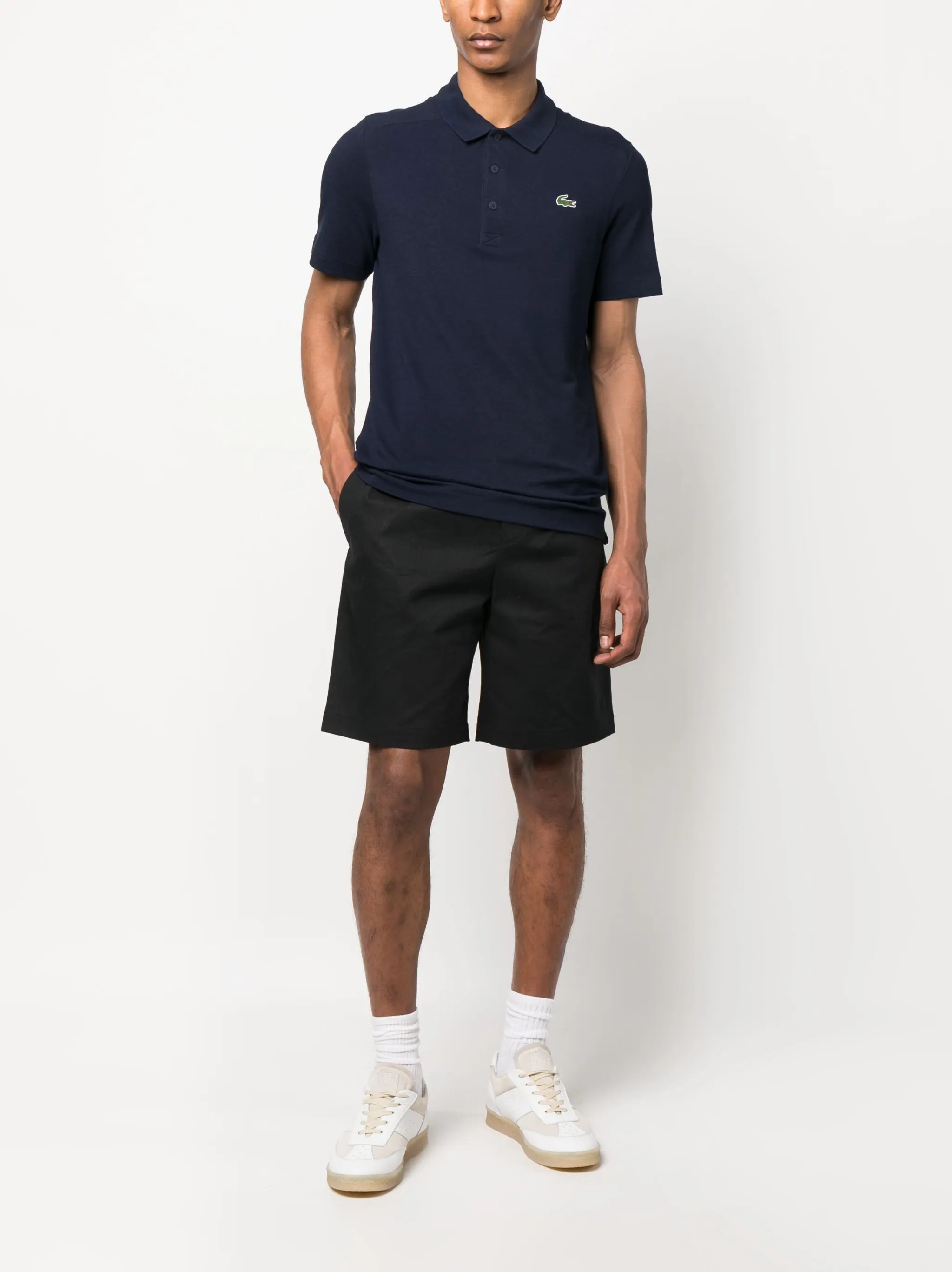 logo-patch short-sleeve polo shirt