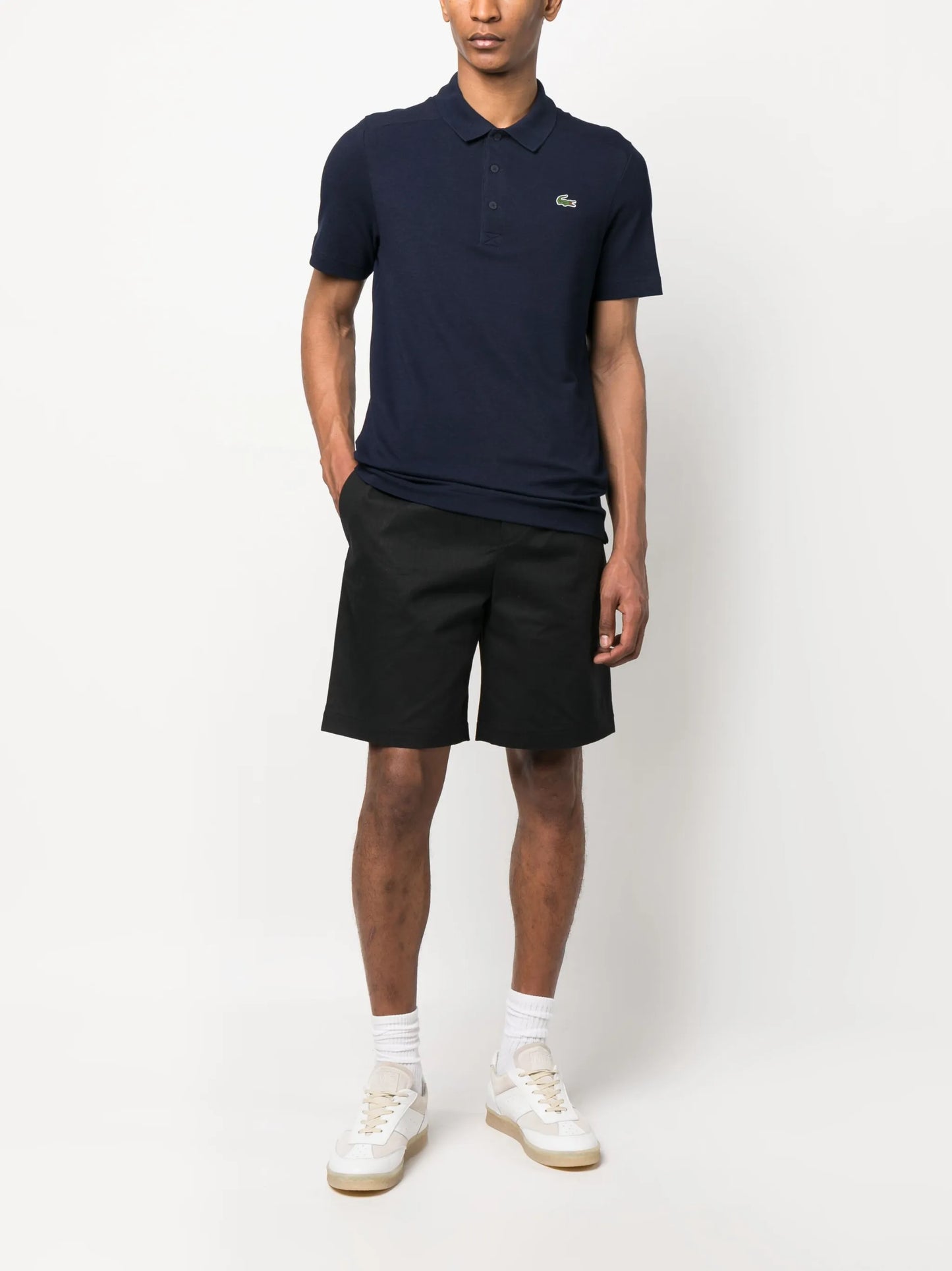 logo-patch short-sleeve polo shirt
