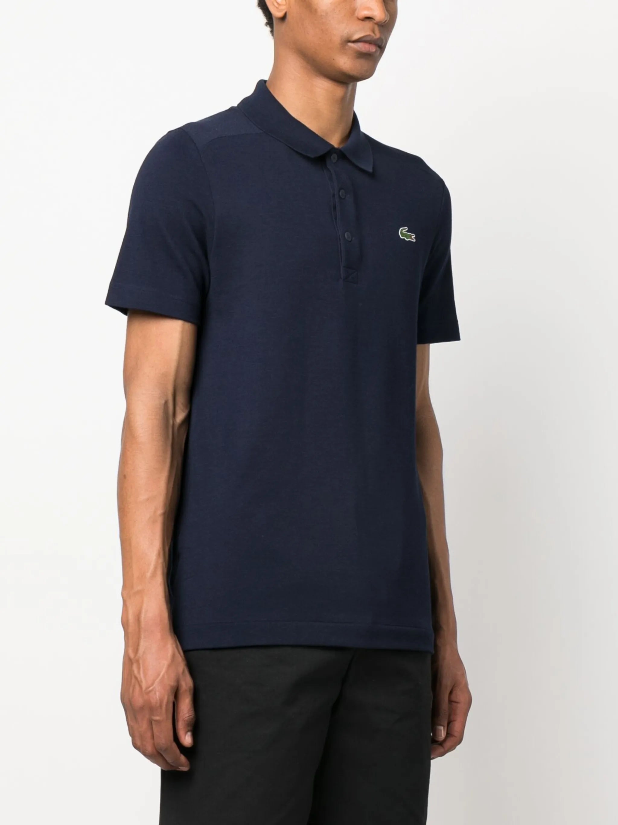 logo-patch short-sleeve polo shirt