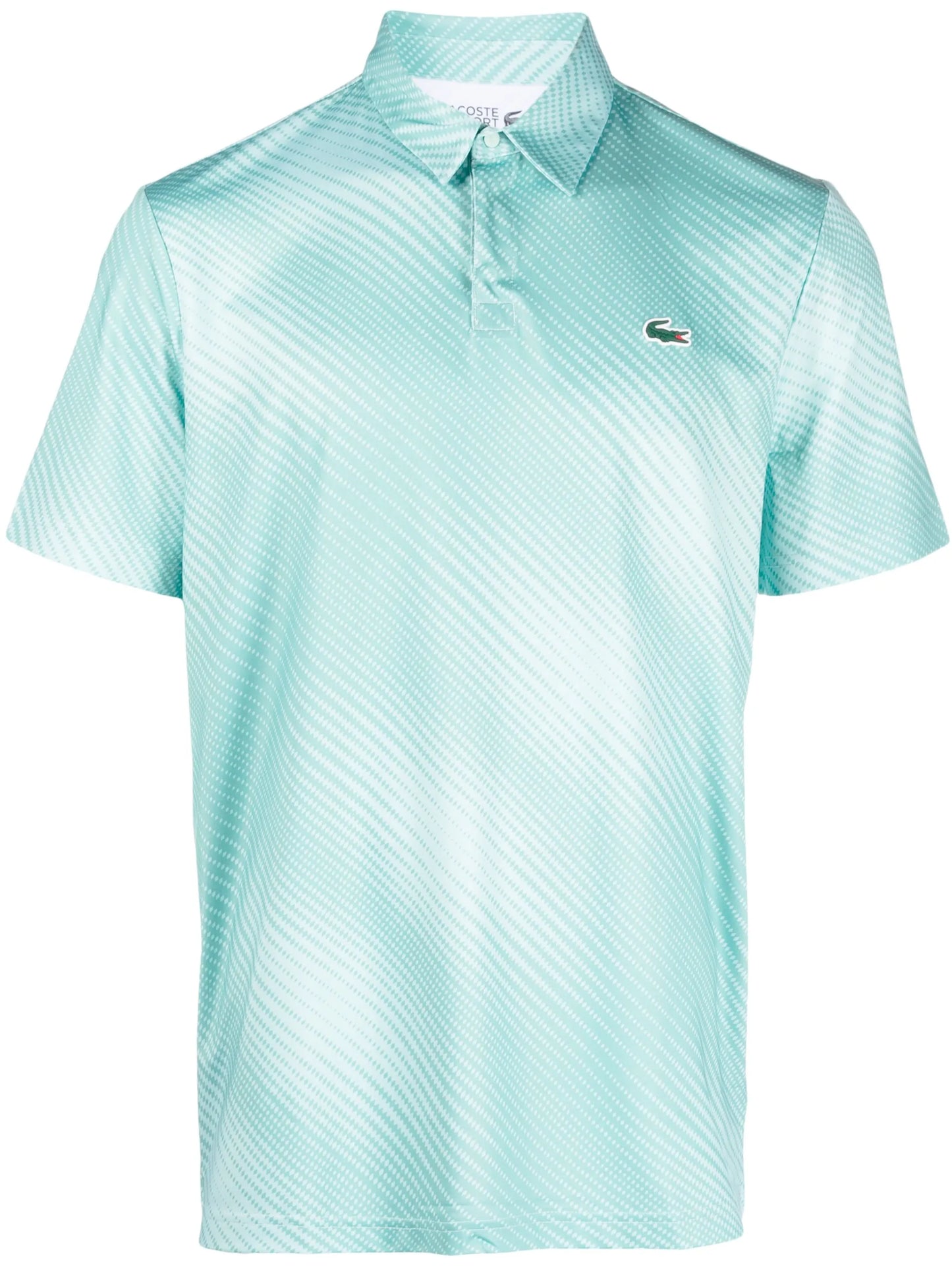 graphic-print stretch polo shirt