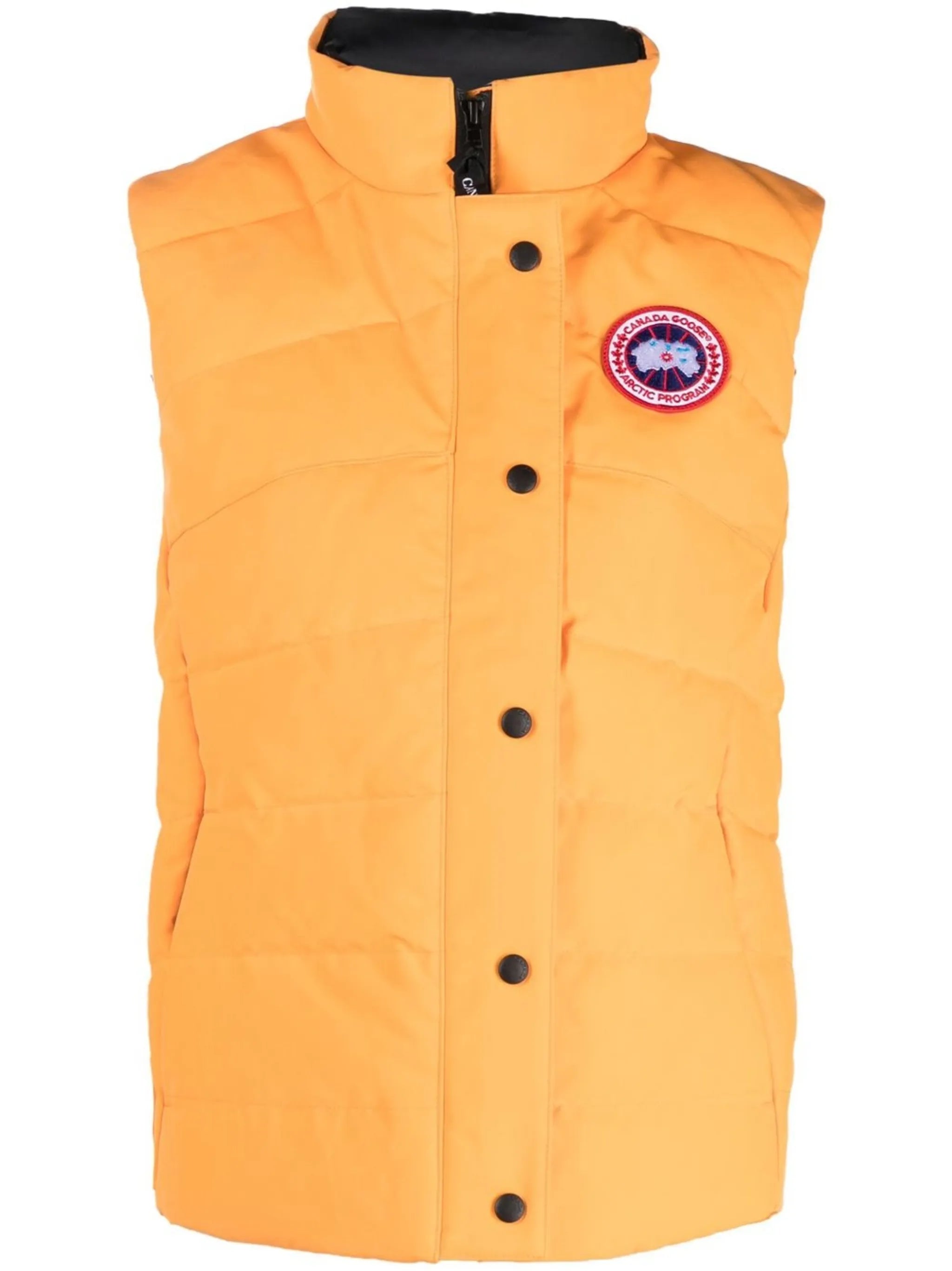 logo-patch padded gilet