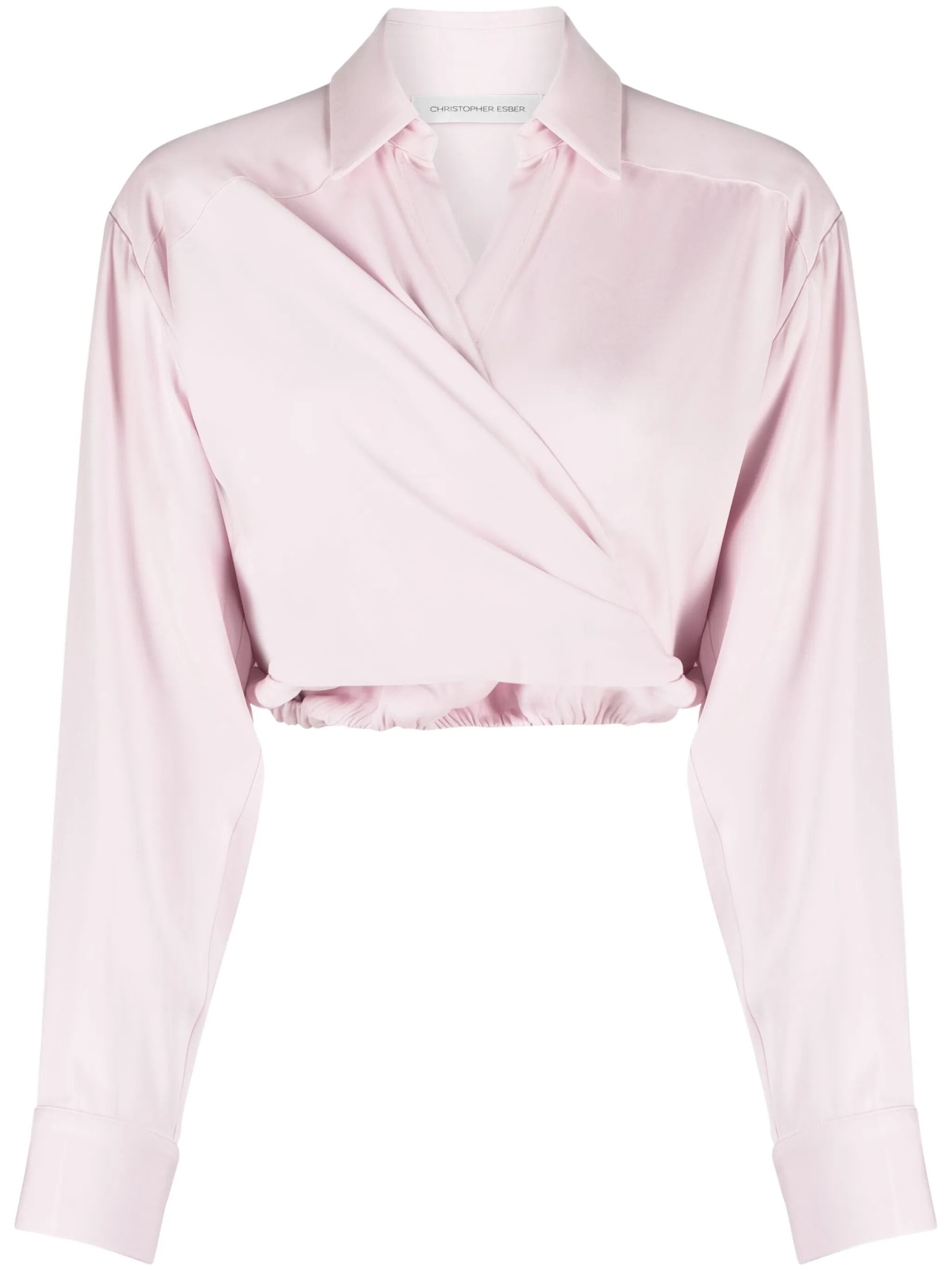 wrapped cropped blouse