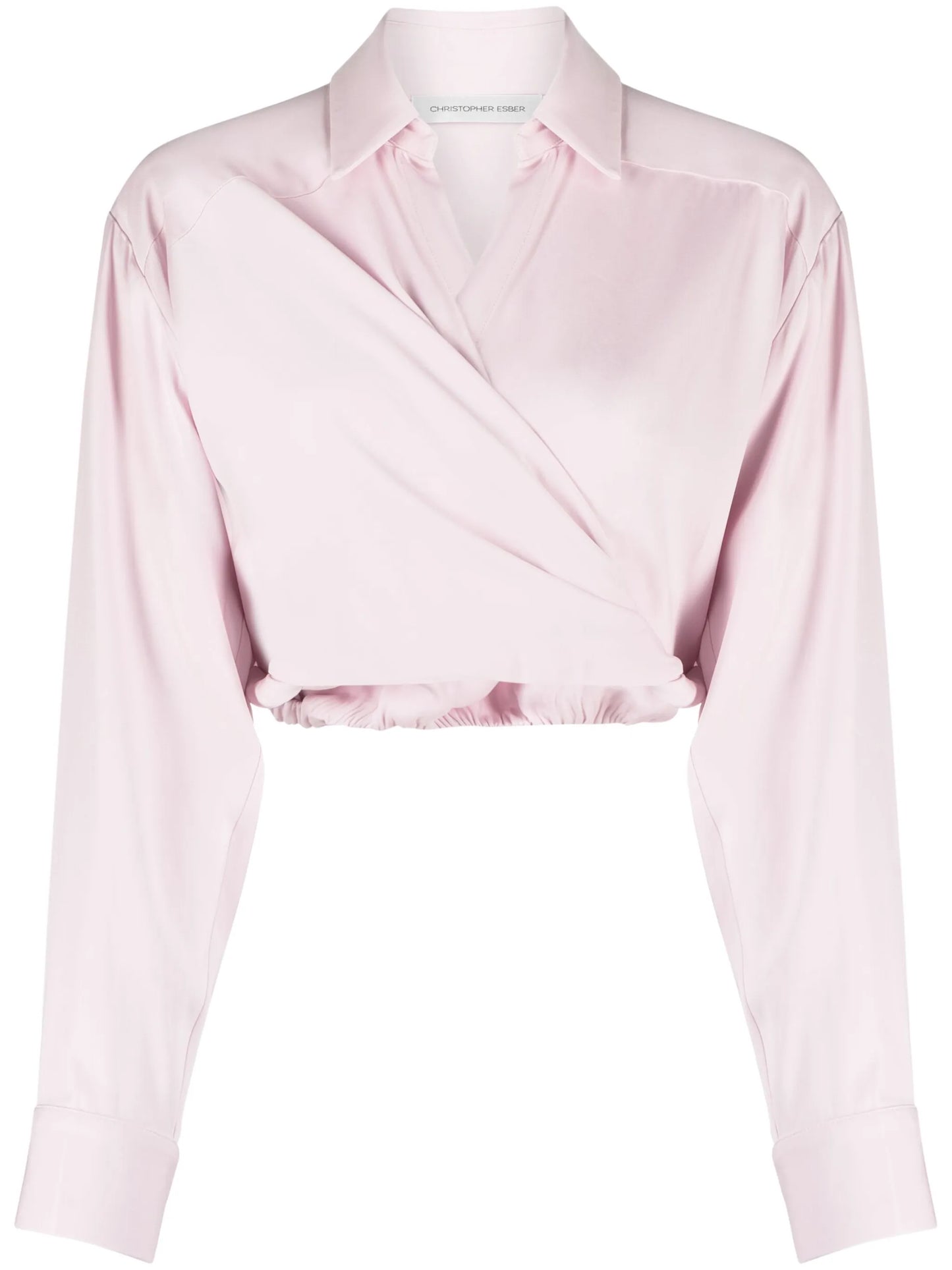 wrapped cropped blouse