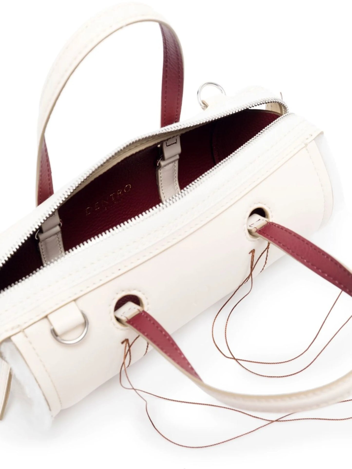 leather cylinder body tote bag