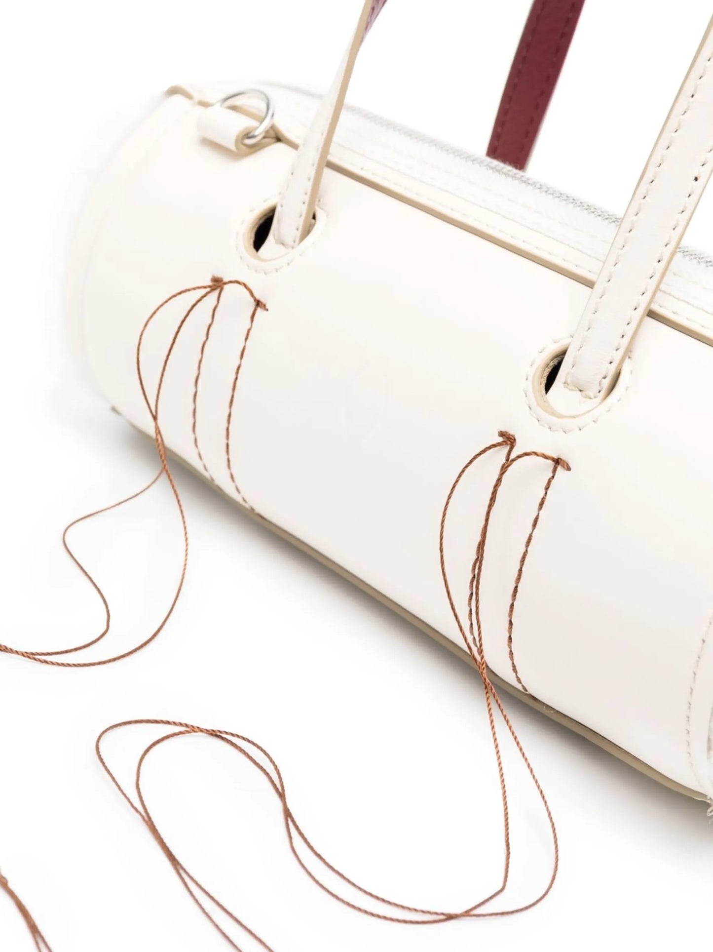 leather cylinder body tote bag