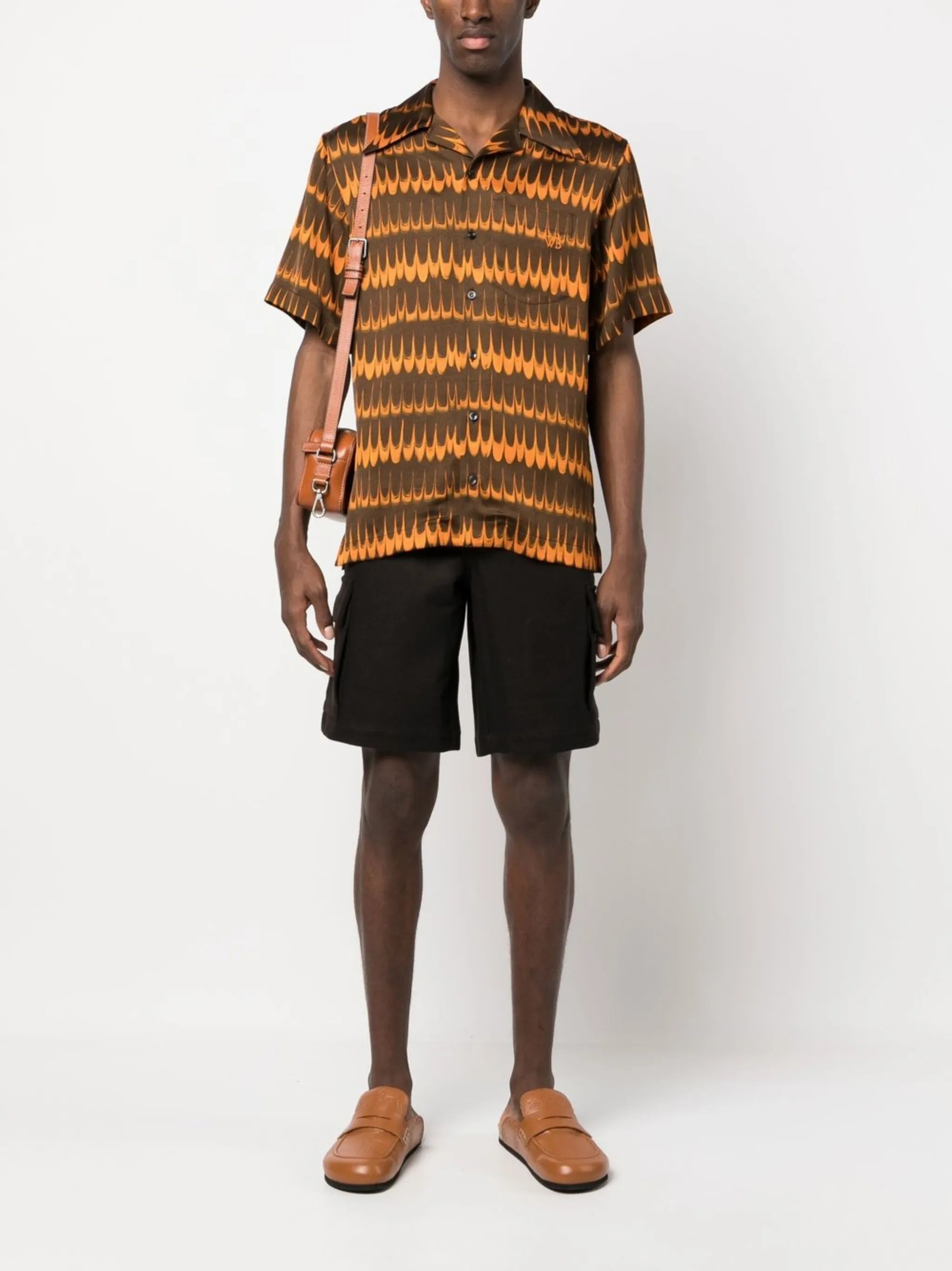 geometric-print short-sleeve shirt