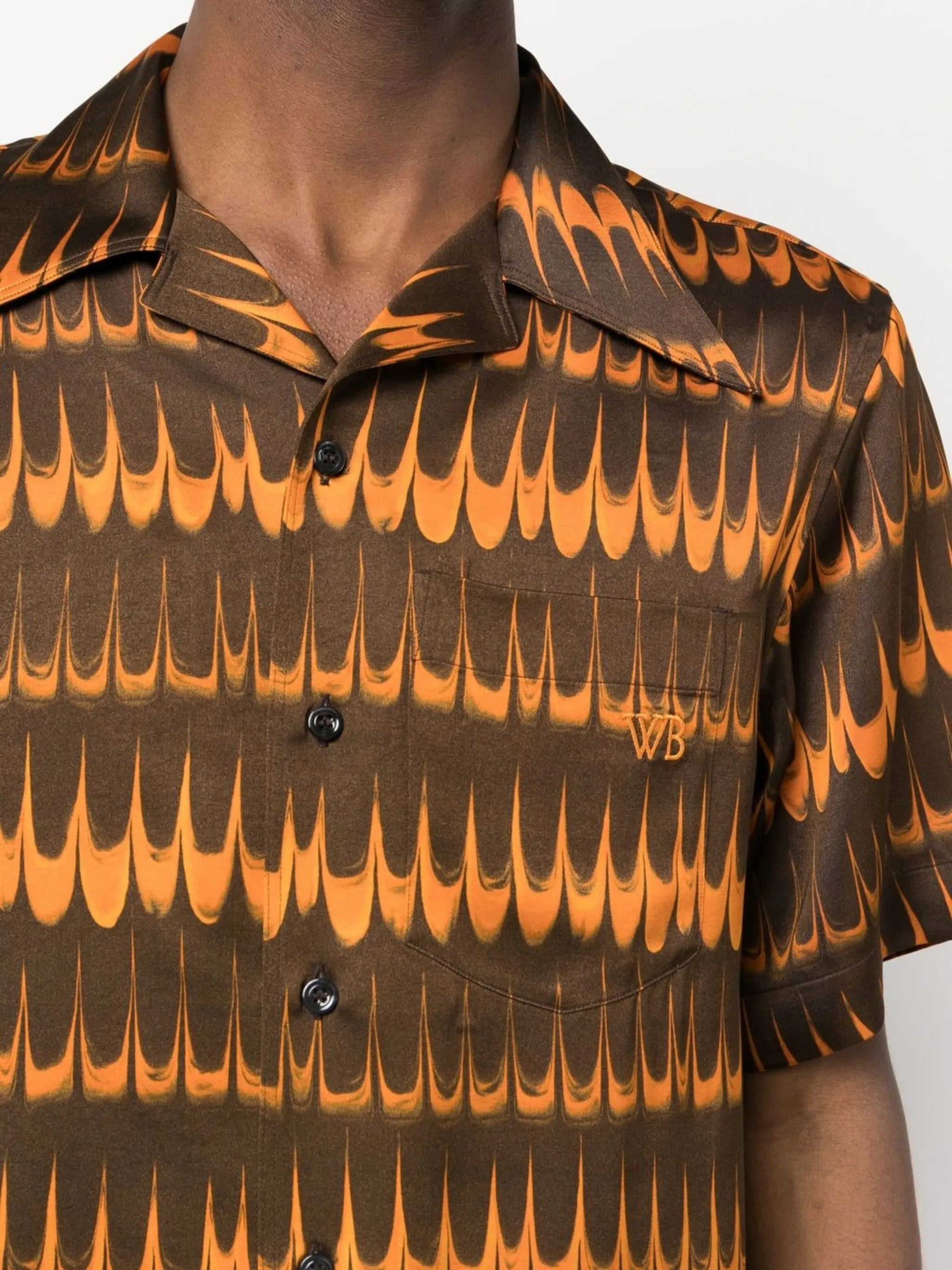 geometric-print short-sleeve shirt