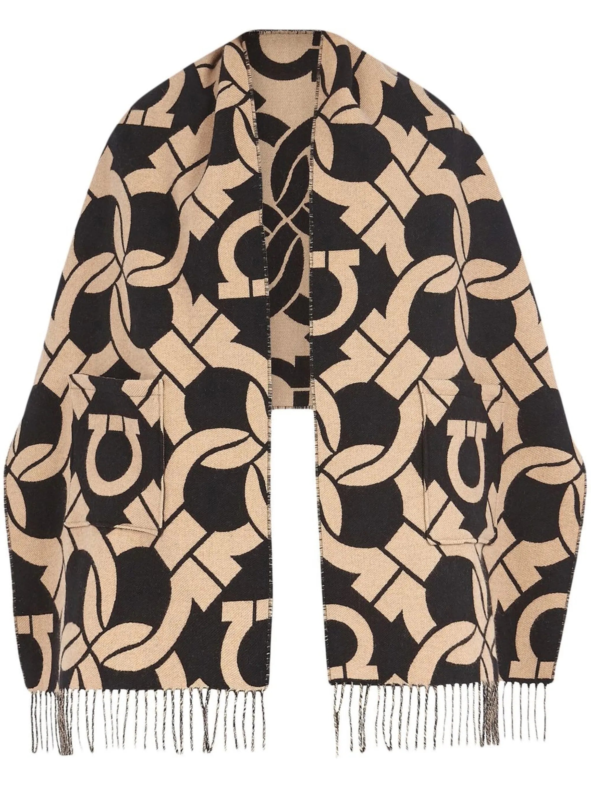Gancini-print scarf