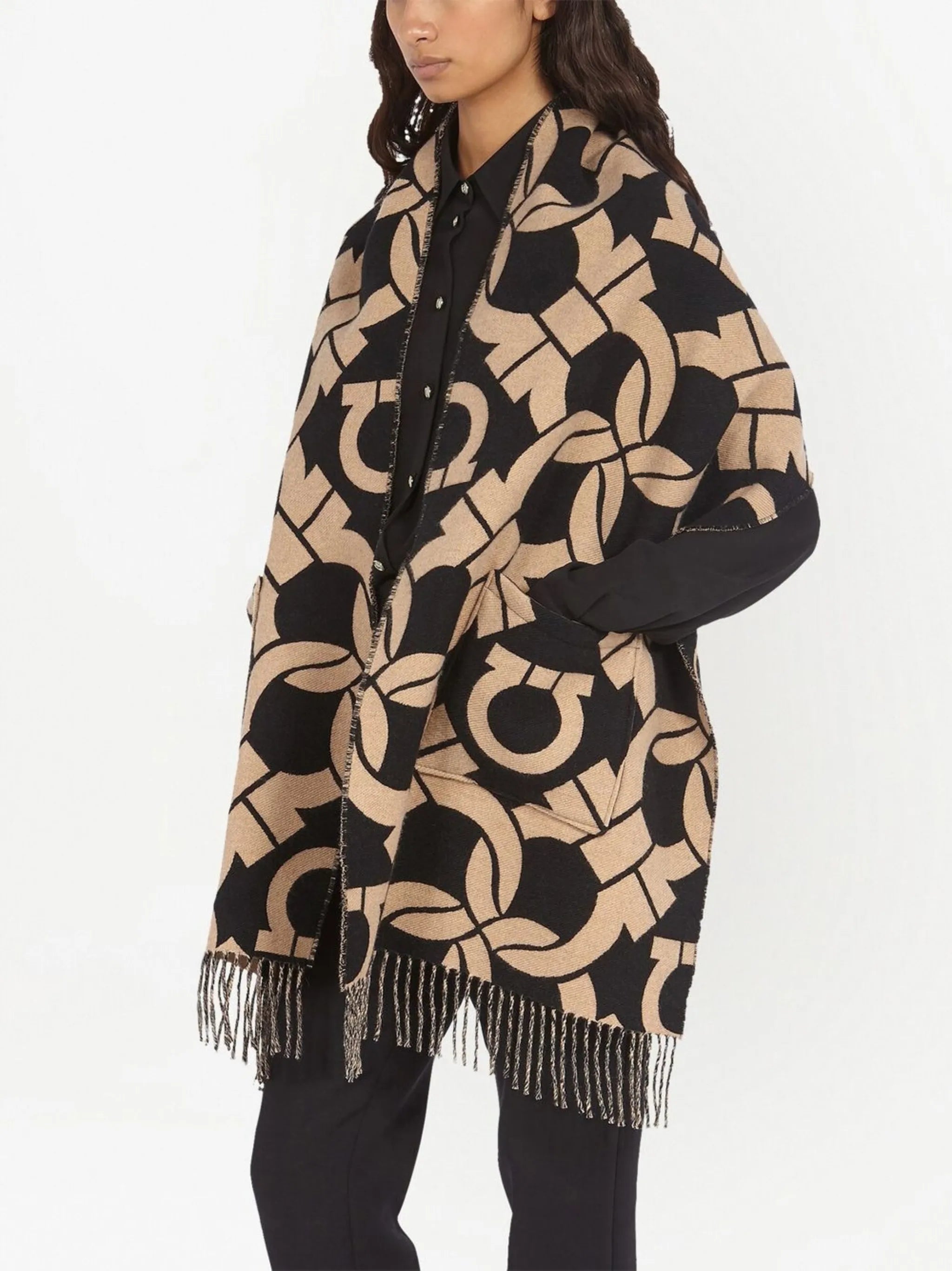 Gancini-print scarf
