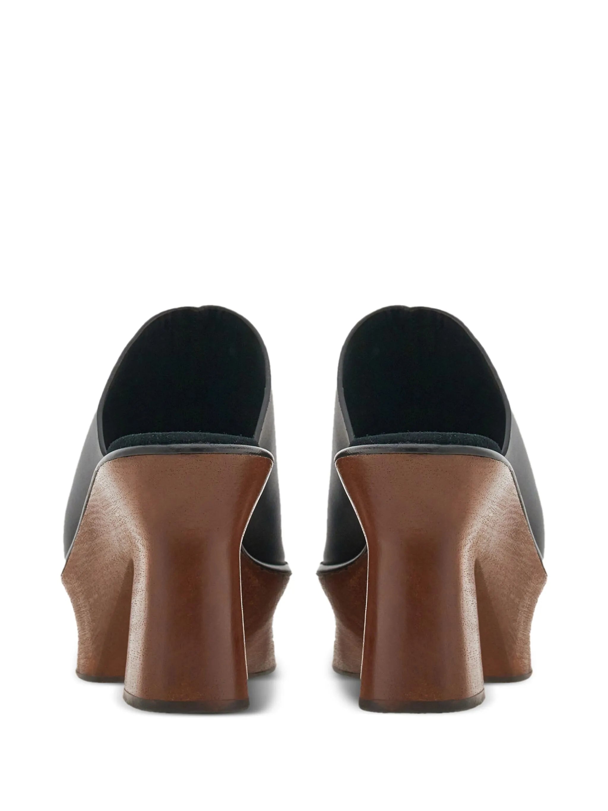85mm leather wedge sandals