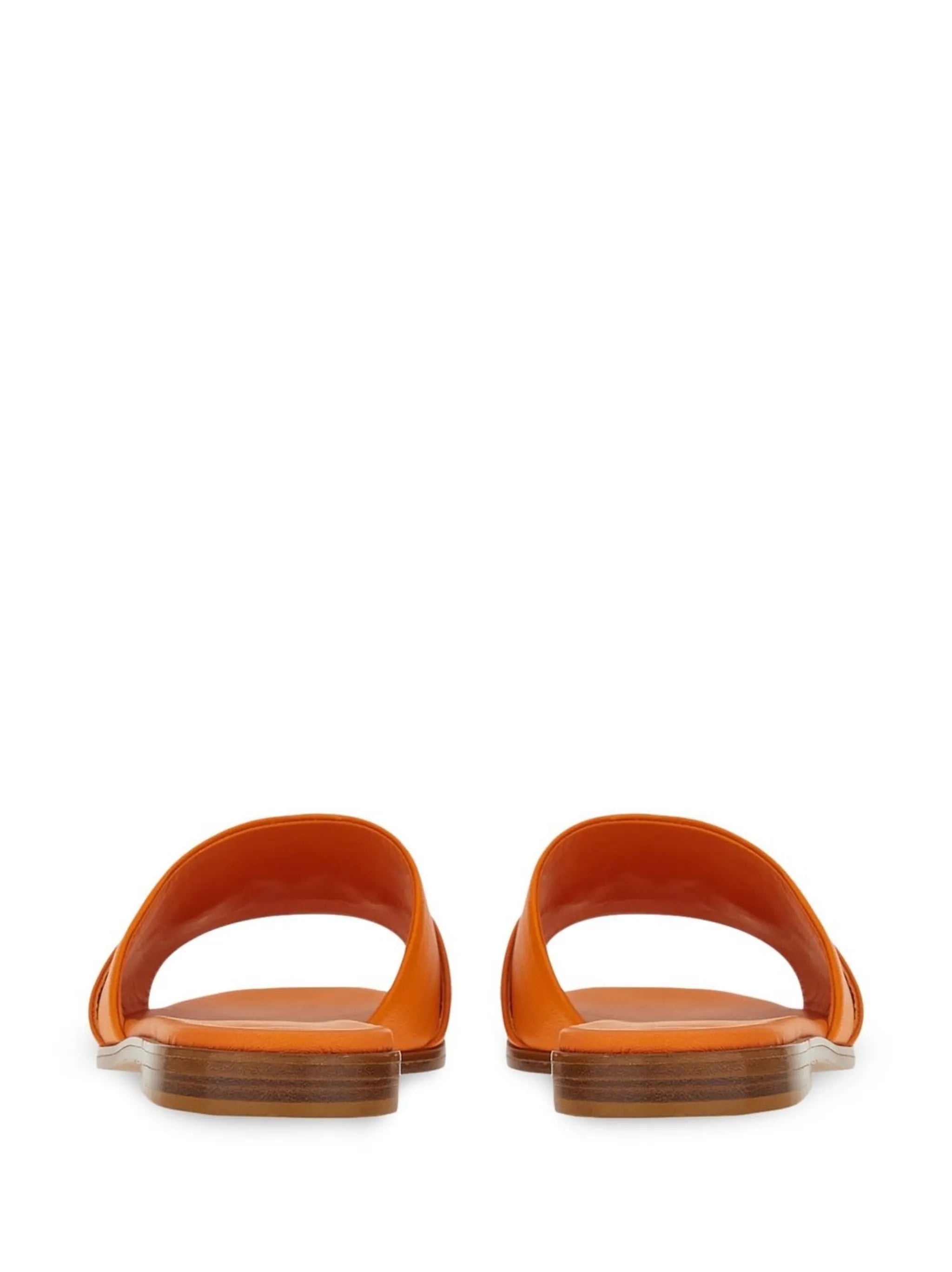 Gancini leather slide sandals