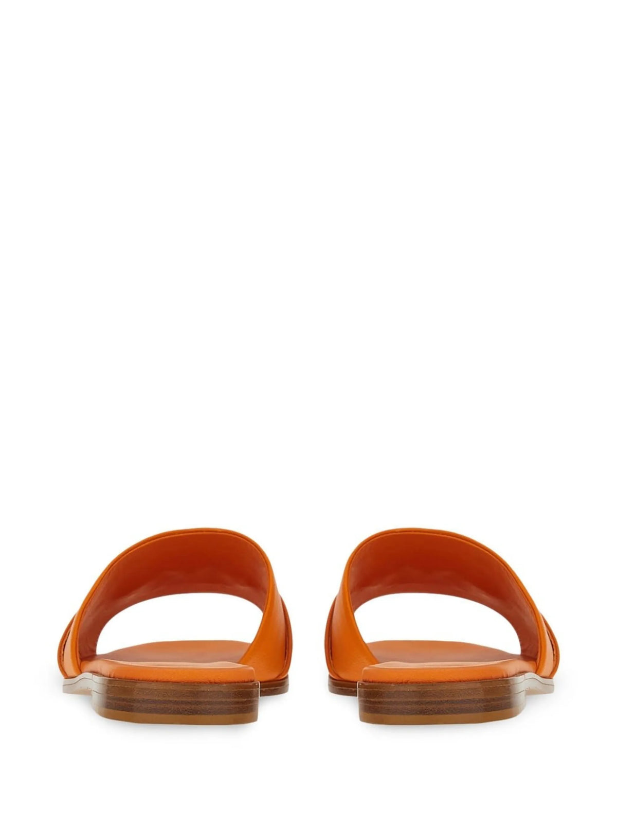 Gancini leather slide sandals