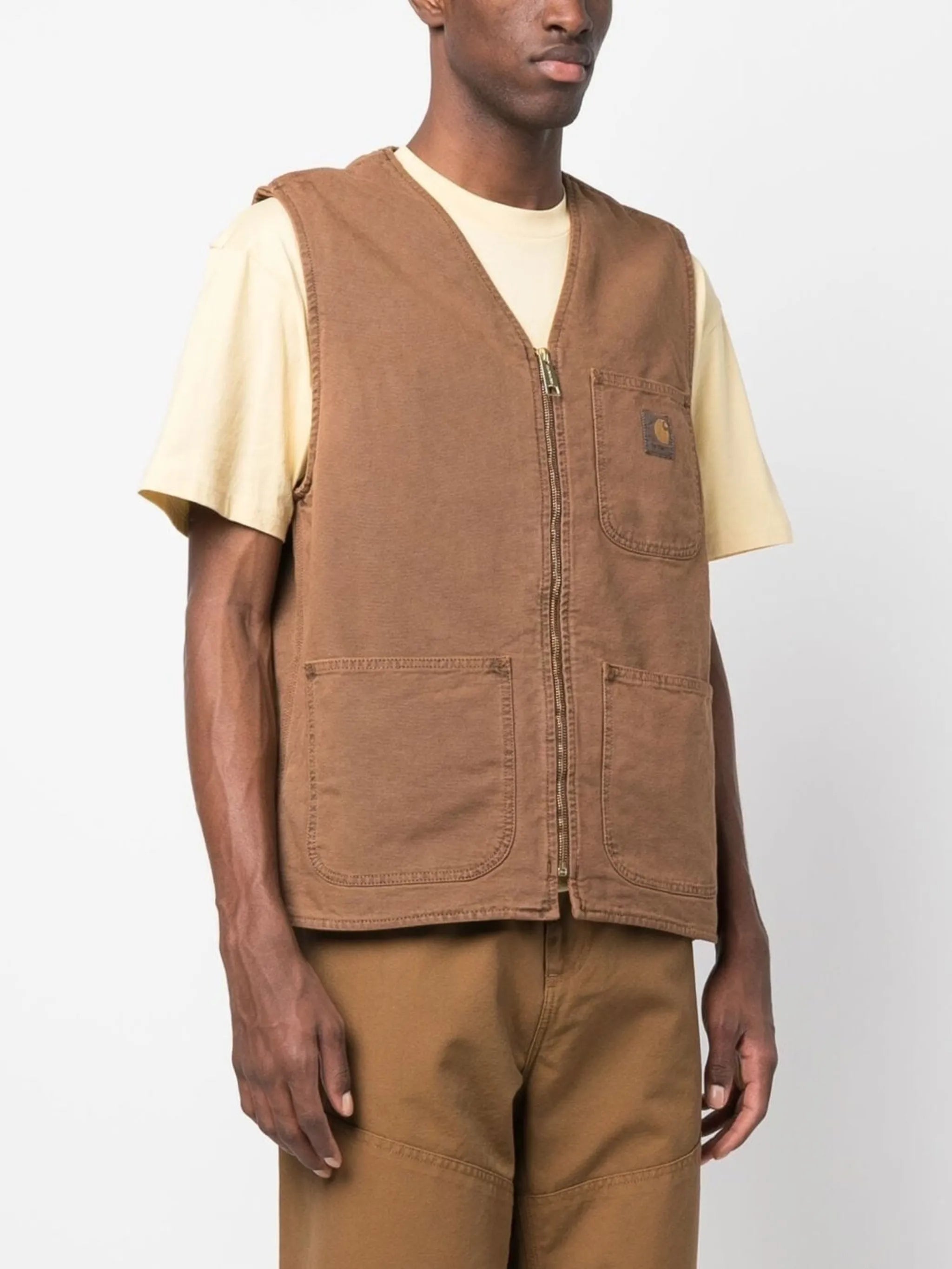 organic cotton denim waistcoat