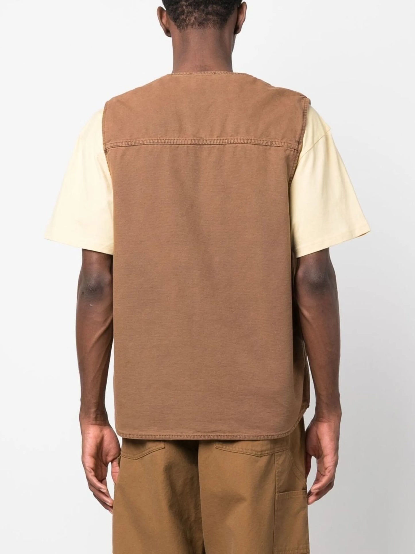 organic cotton denim waistcoat