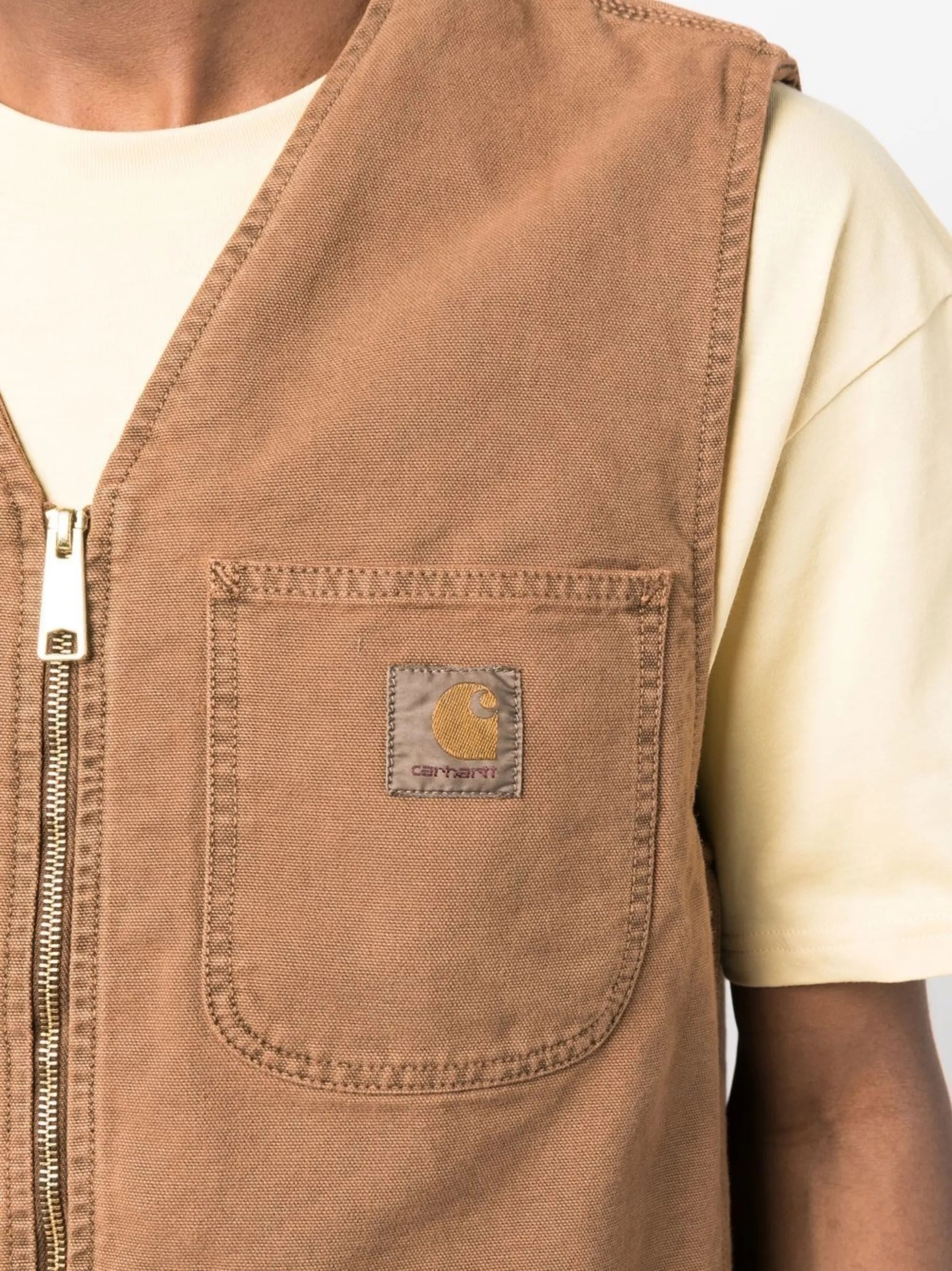 organic cotton denim waistcoat
